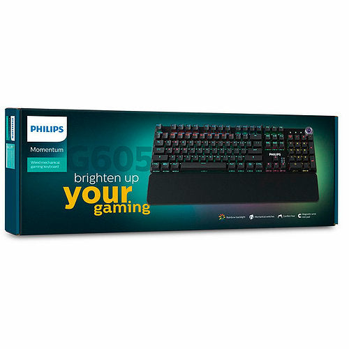 Teclado Gamer Mecánico Philips G605 Rainbow Negro – imagen 2