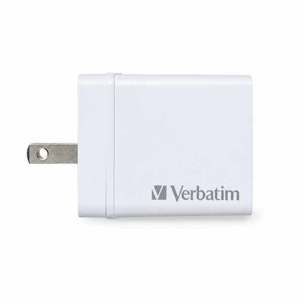 Cargador Verbatim 30W 4 Puertos USB-C PD 3.0 + USB-A QC 3.0 Blanco