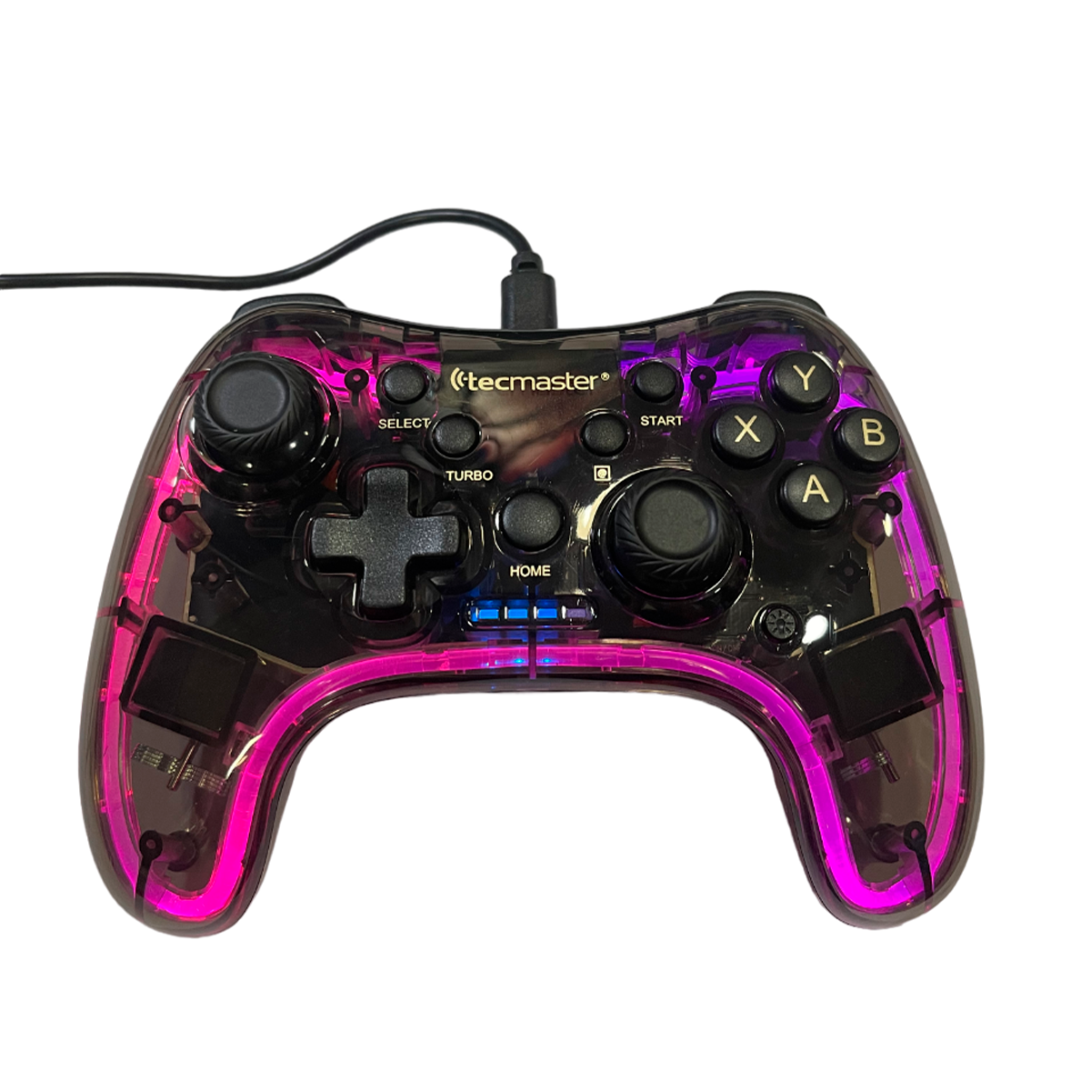Control Gamepad Bluetooth Tecmaster Pc Rgb Transparente – imagen 6