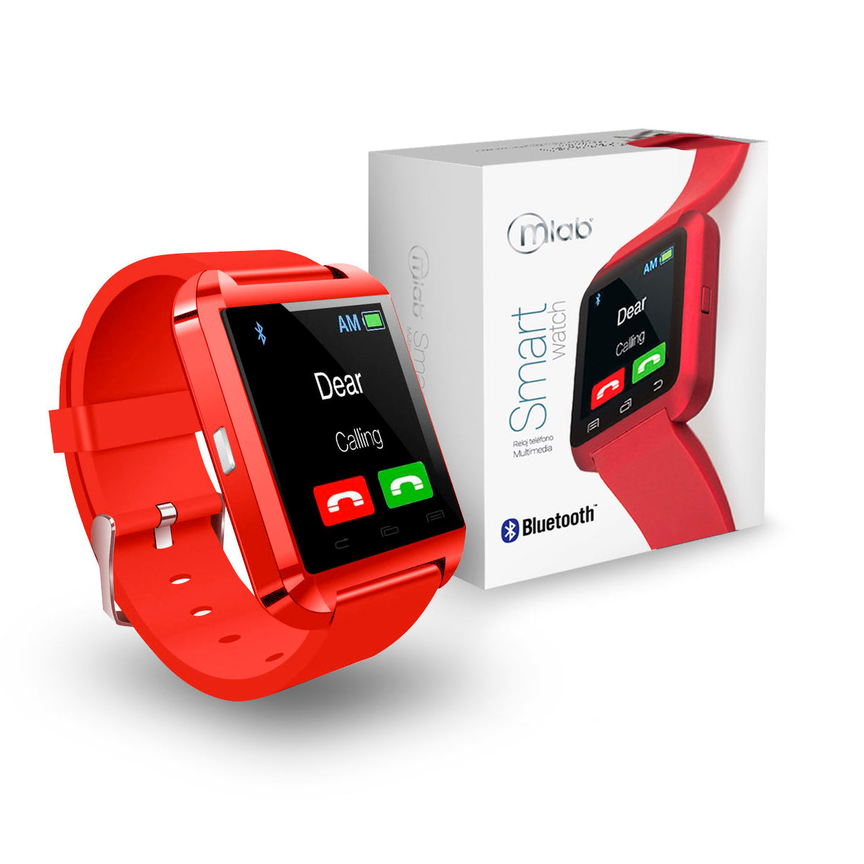 Smartwatch Microlab Bluetooth 1.5 Rojo – imagen 2