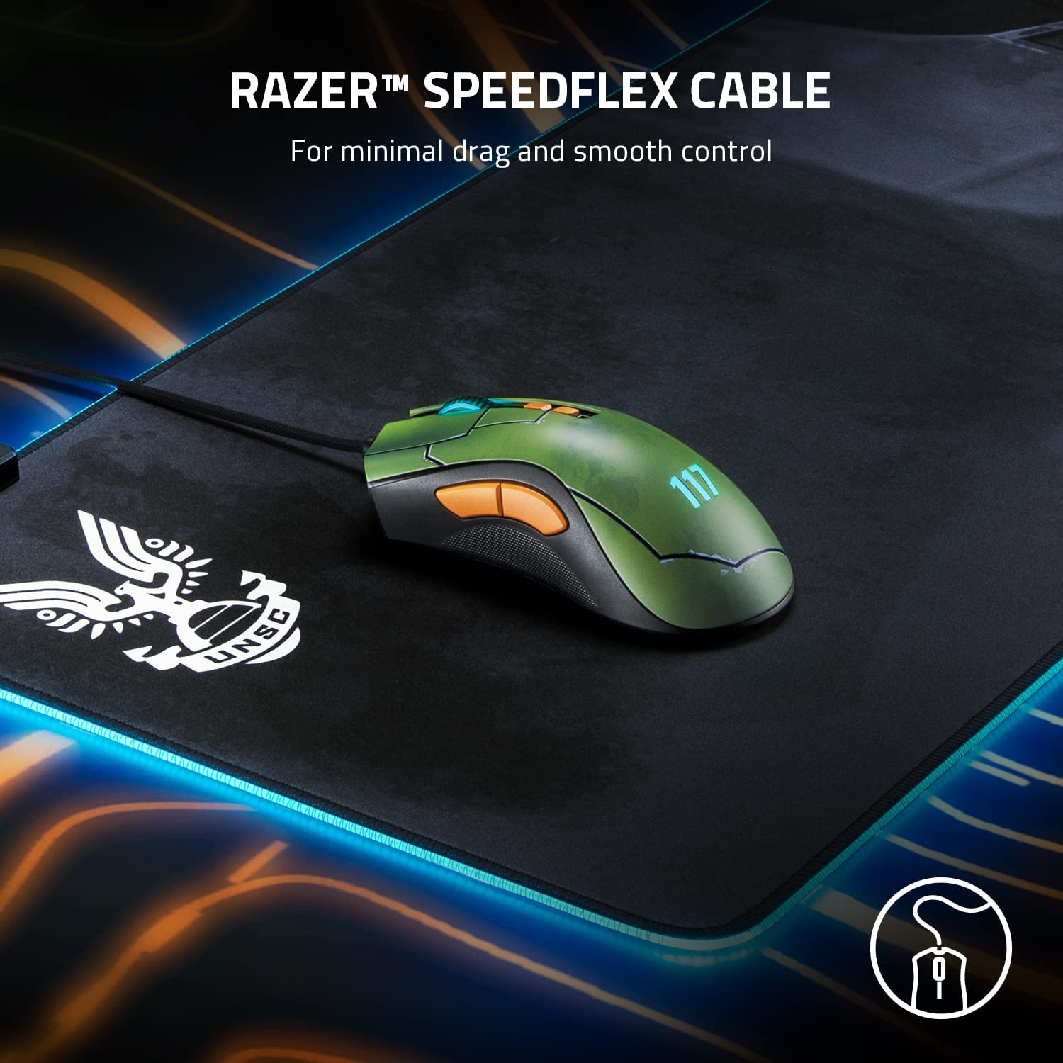 Mouse Gamer Razer DeathAdder V2 20000dpi Halo Infinite Verde – imagen 2