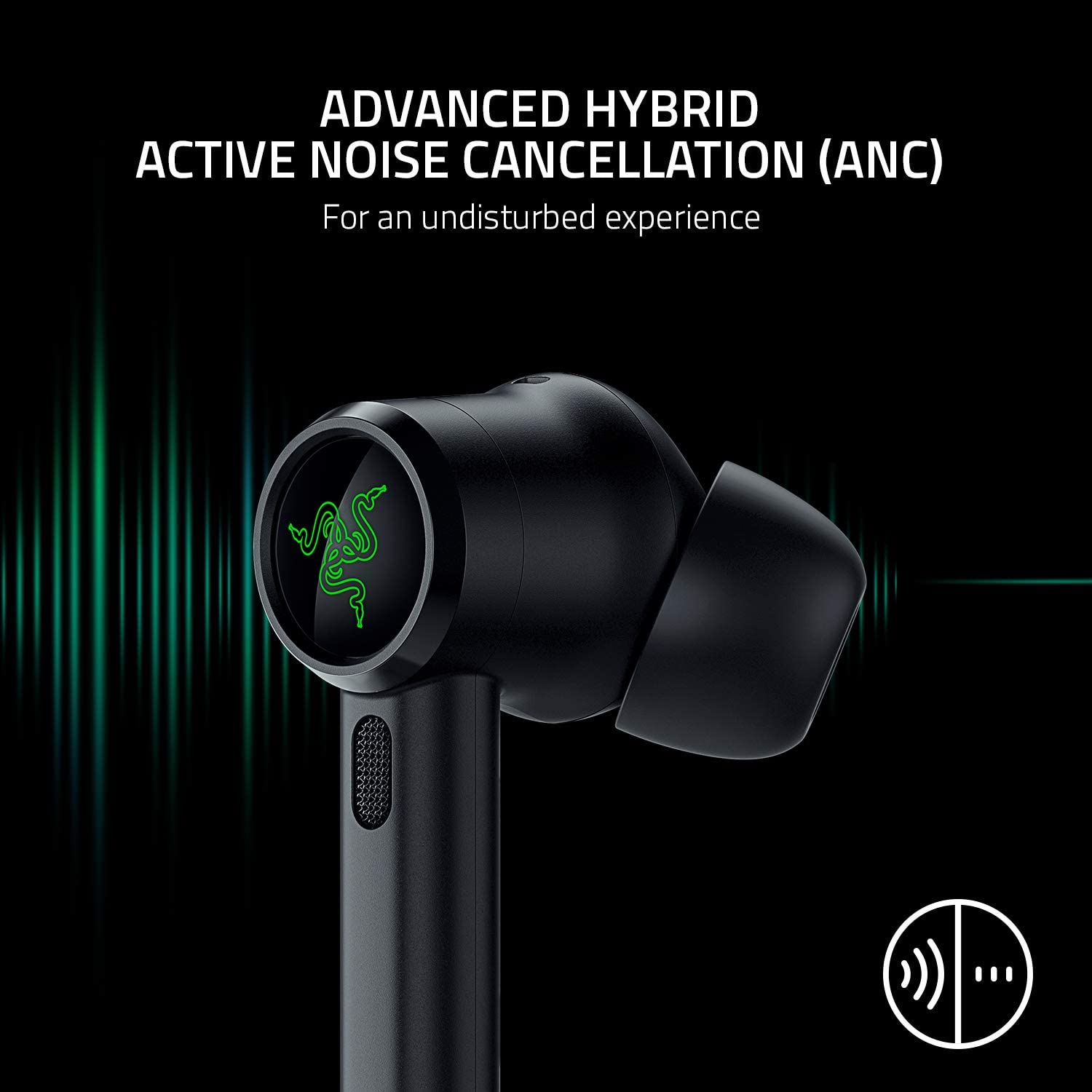 Audífonos Bluetooth Razer Hammerhead True Wireless Pro Anc Thx Negro – imagen 2