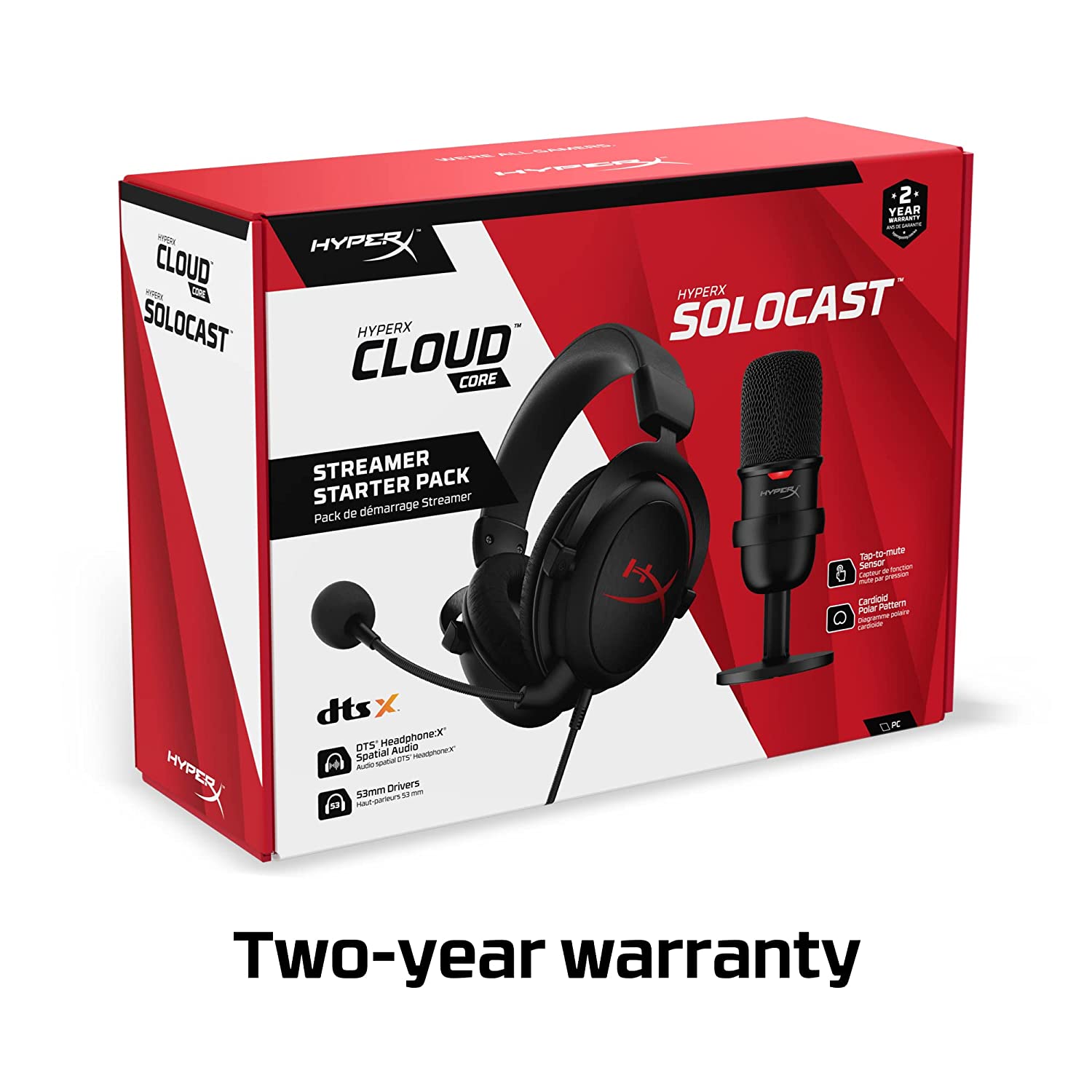 Kit Streaming Gamer Hyperx Cloud Core 7.1 + SoloCast Negro – imagen 2