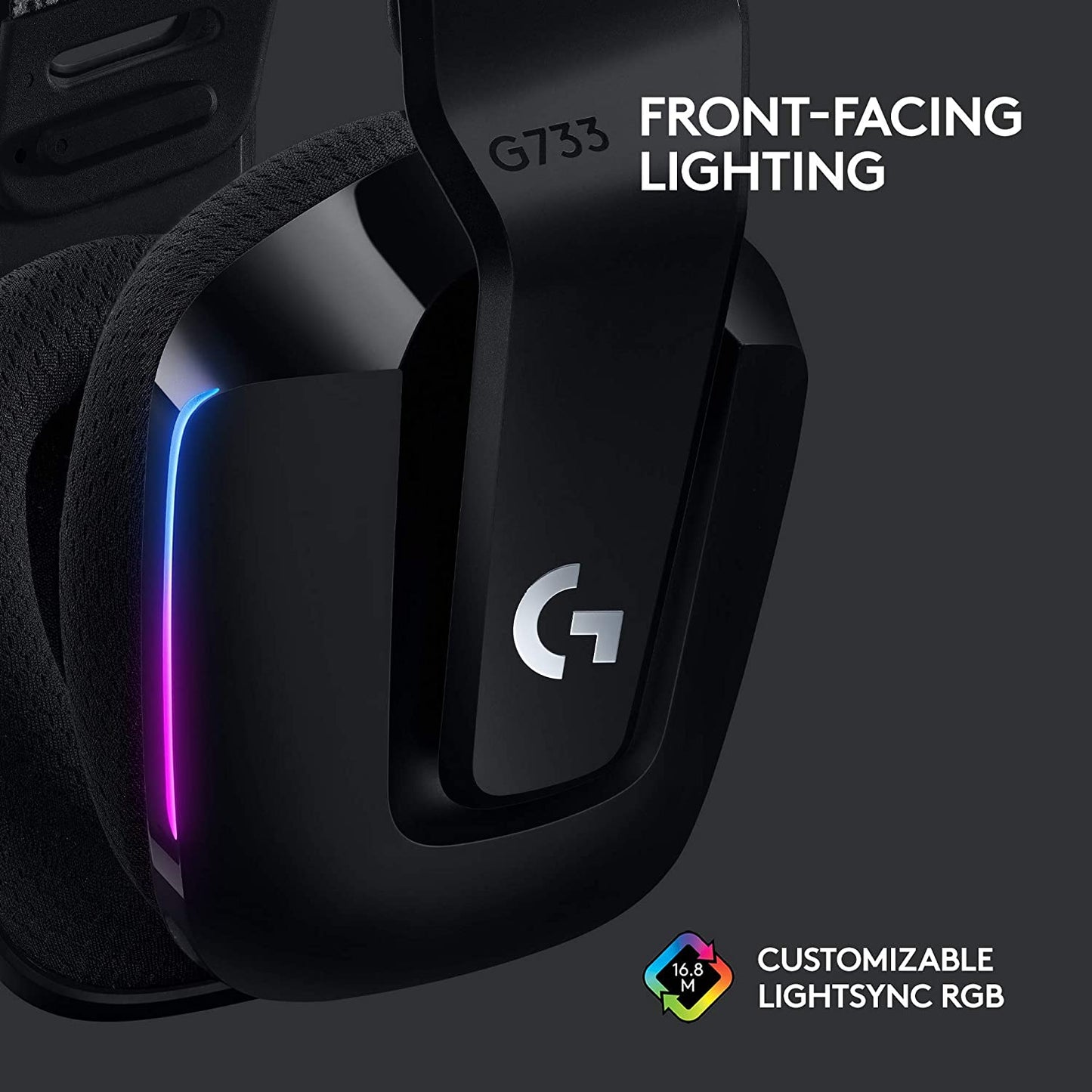 Audífonos Gamer Logitech G733 Inalámbricos Sonido 7.1 RGB Negro – imagen 4