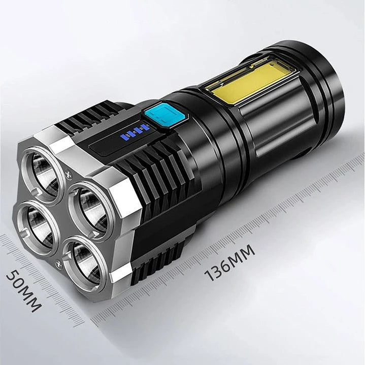 Linterna Tecnolab TL544 De Mano 4+1 Led Color Negro – imagen 2