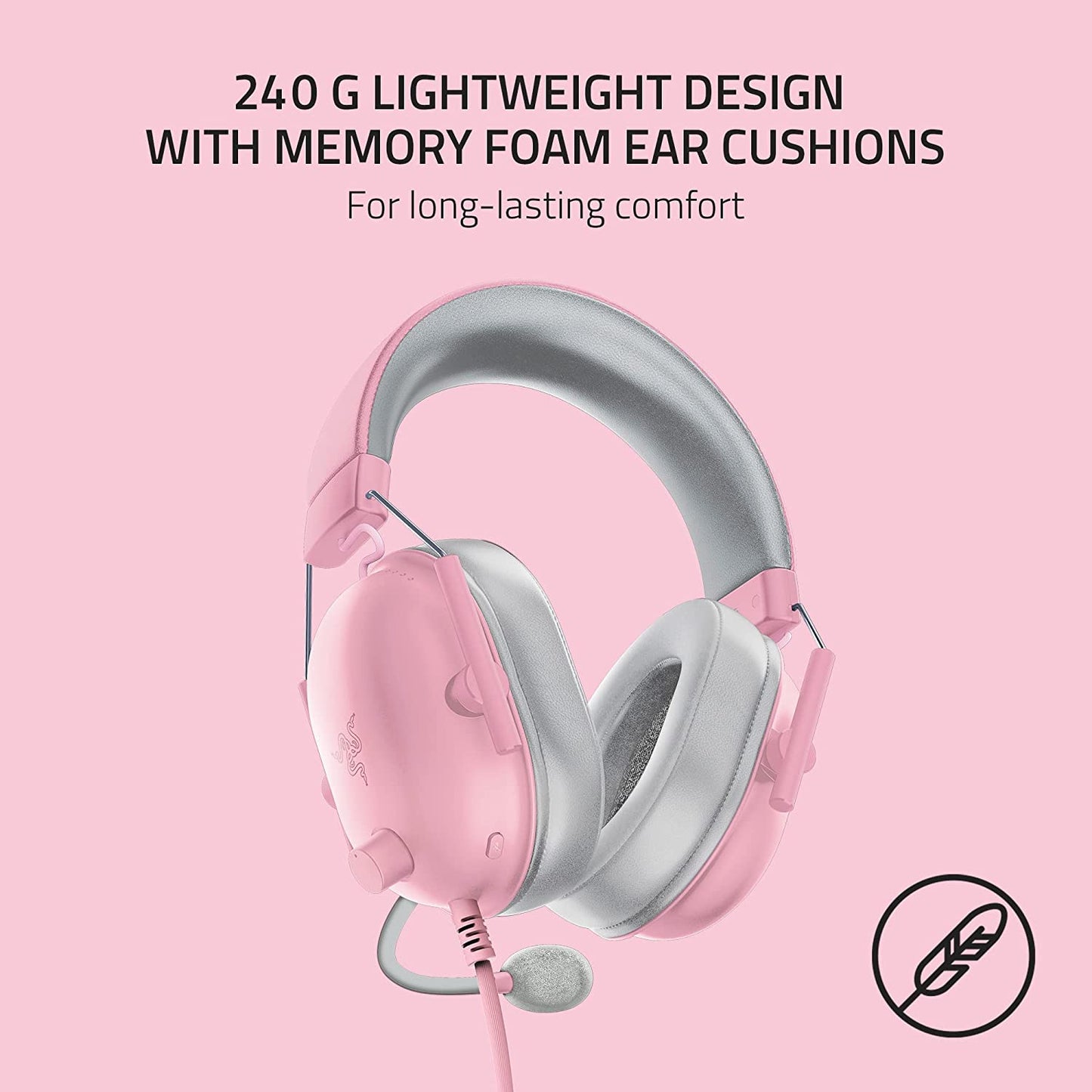 Audifonos Gamer Razer Blackshark V2 X Pc Ps4 Switch Rosado – imagen 2