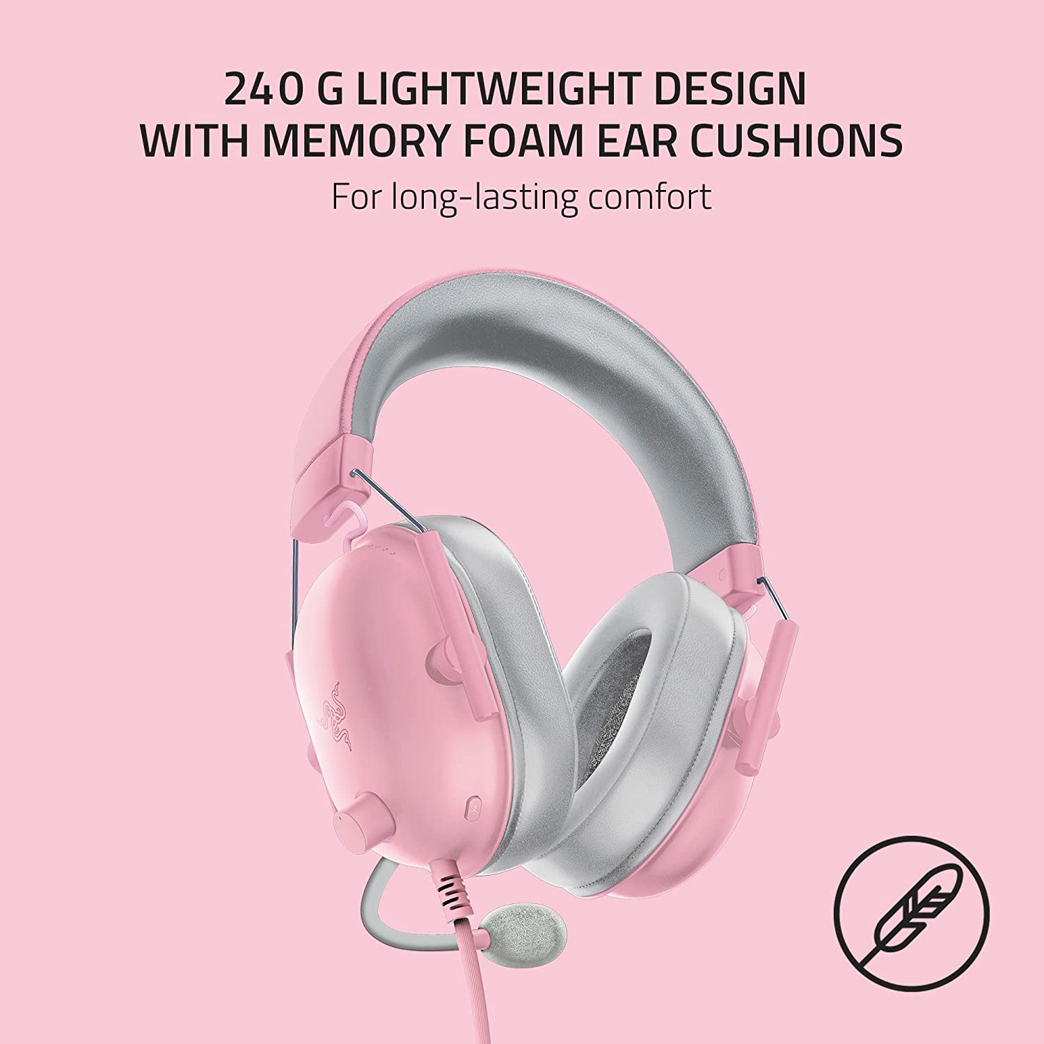 Audifonos Gamer Razer Blackshark V2 X Pc Ps4 Switch Rosado – imagen 2