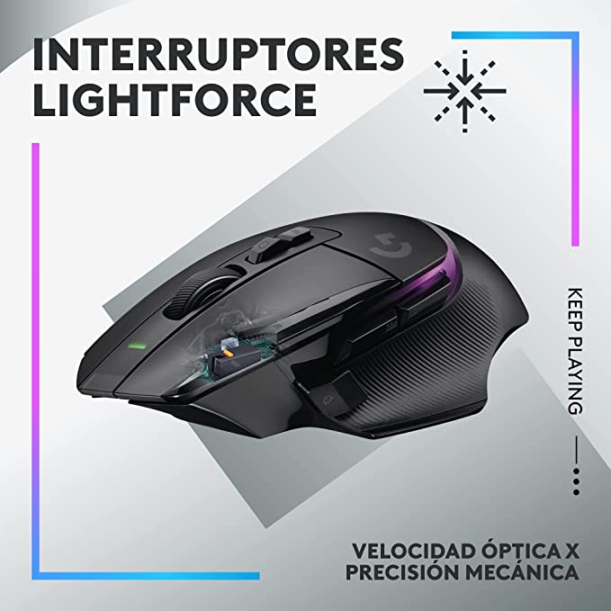 Mouse Gamer Inalambrico Logitech G502 x Plus Rgb 25000dpi Negro – imagen 4