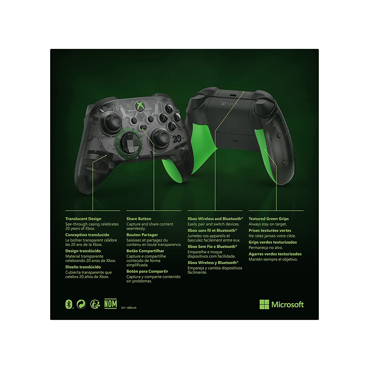 Control Inalambrico Microsoft Xbox 20 Aniversario Ed Limitada – imagen 4