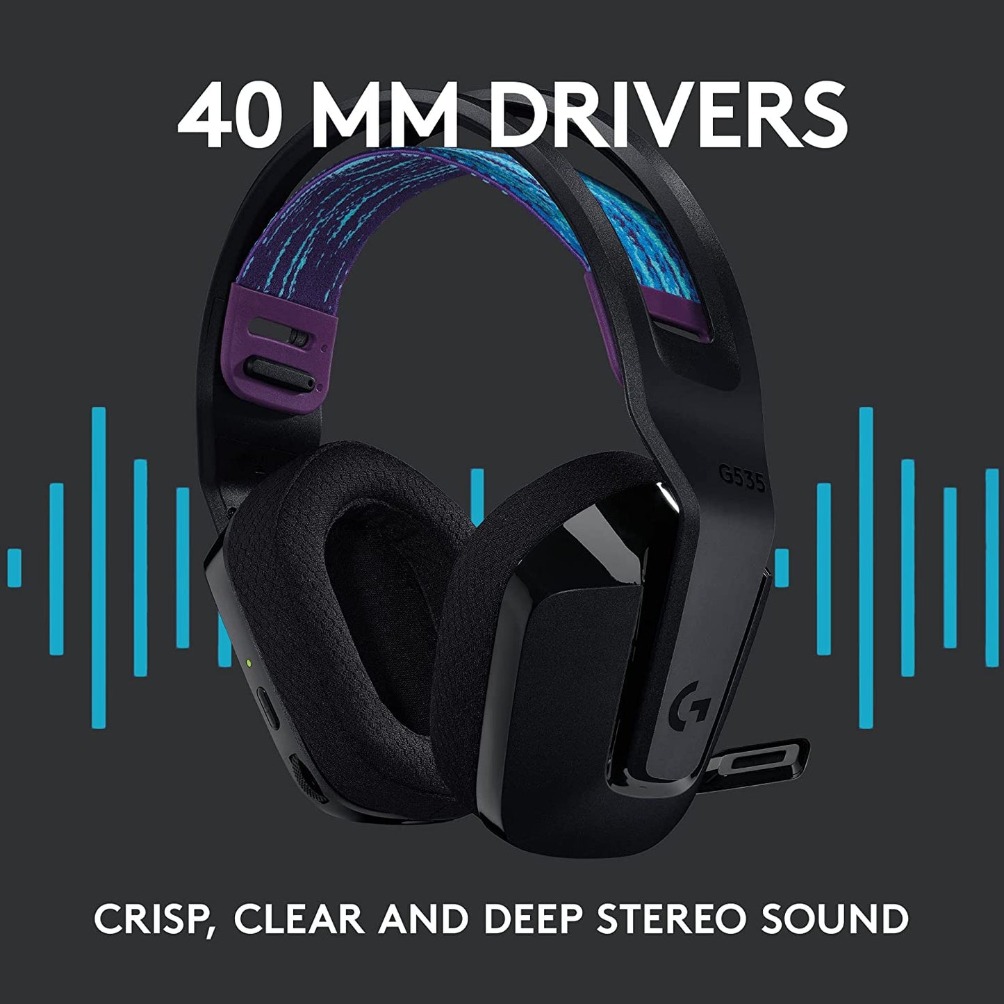 Audifonos Gamer Logitech G535 Inalámbrico Lightspeed Negro – imagen 5