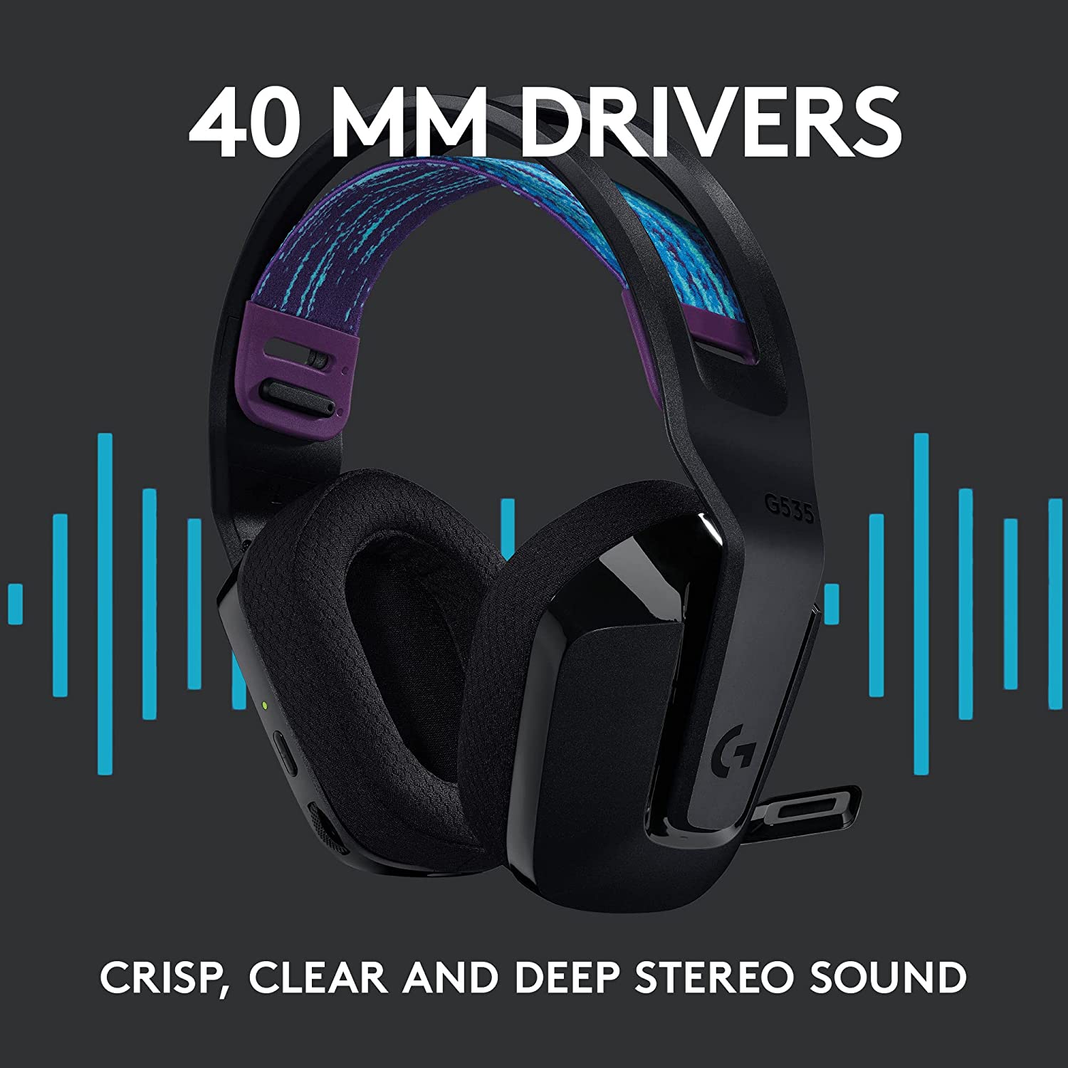 Audifonos Gamer Logitech G535 Inalámbrico Lightspeed Negro – imagen 5