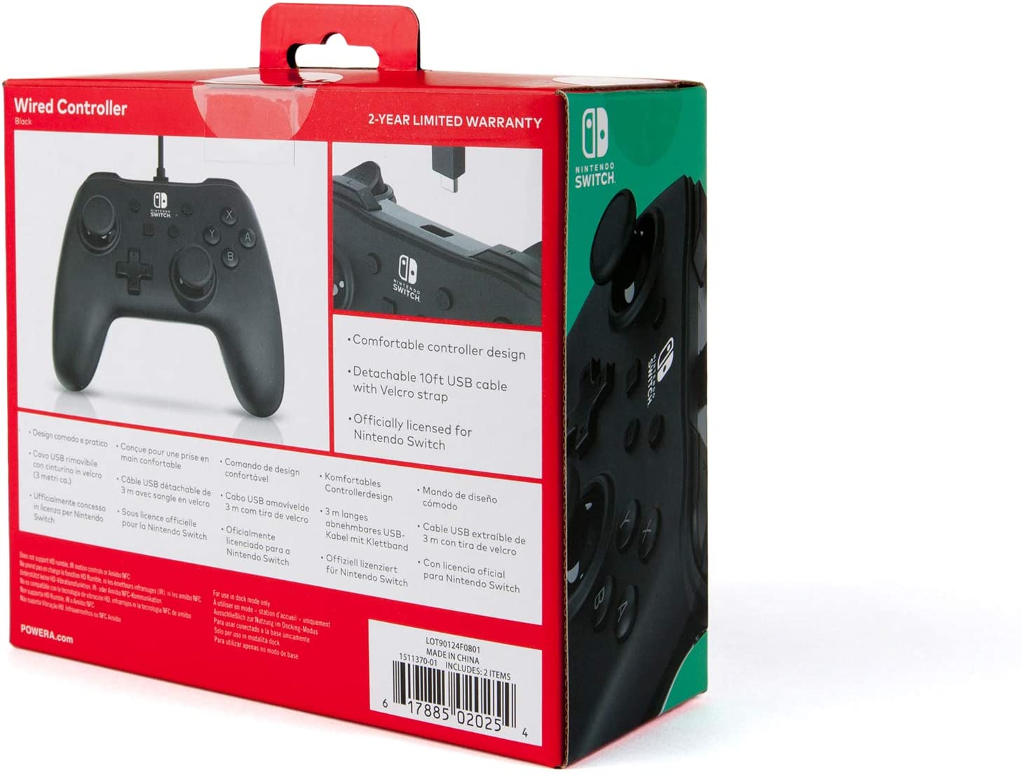 Control Alambrico Wired Powera Nintendo Switch Negro – imagen 4