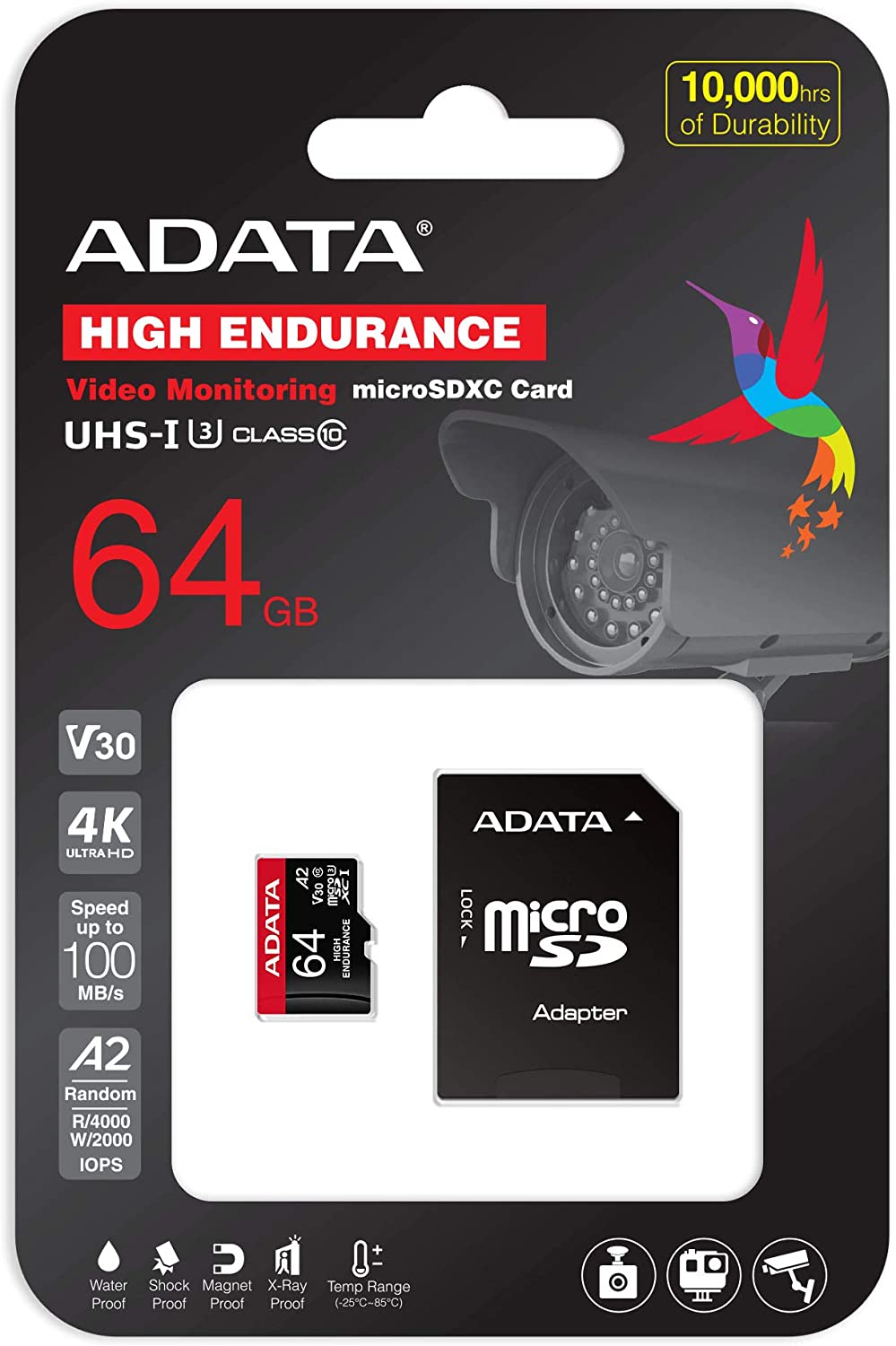 Micro Sd Adata 64 Gb Alta Resistencia Negro – imagen 2