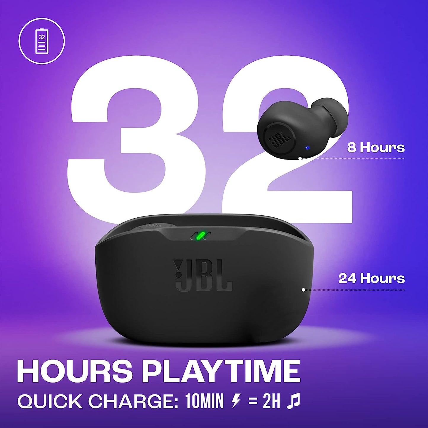 Audífonos Bluetooth Jbl Wave Buds Tws Negro – imagen 3