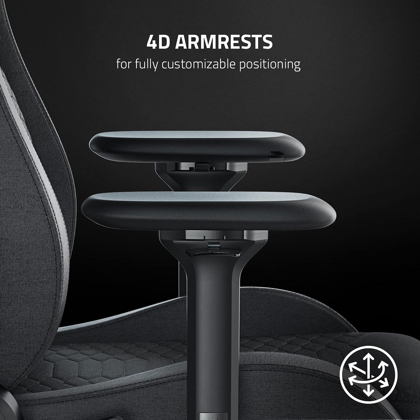 Silla Gamer Profesional Razer Iskur XL Dark Fabric Gray – imagen 6