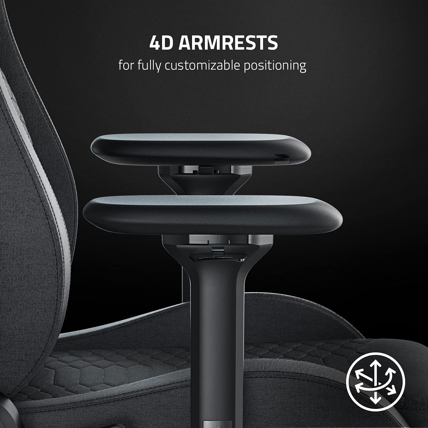 Silla Gamer Profesional Razer Iskur XL Dark Fabric Gray – imagen 6