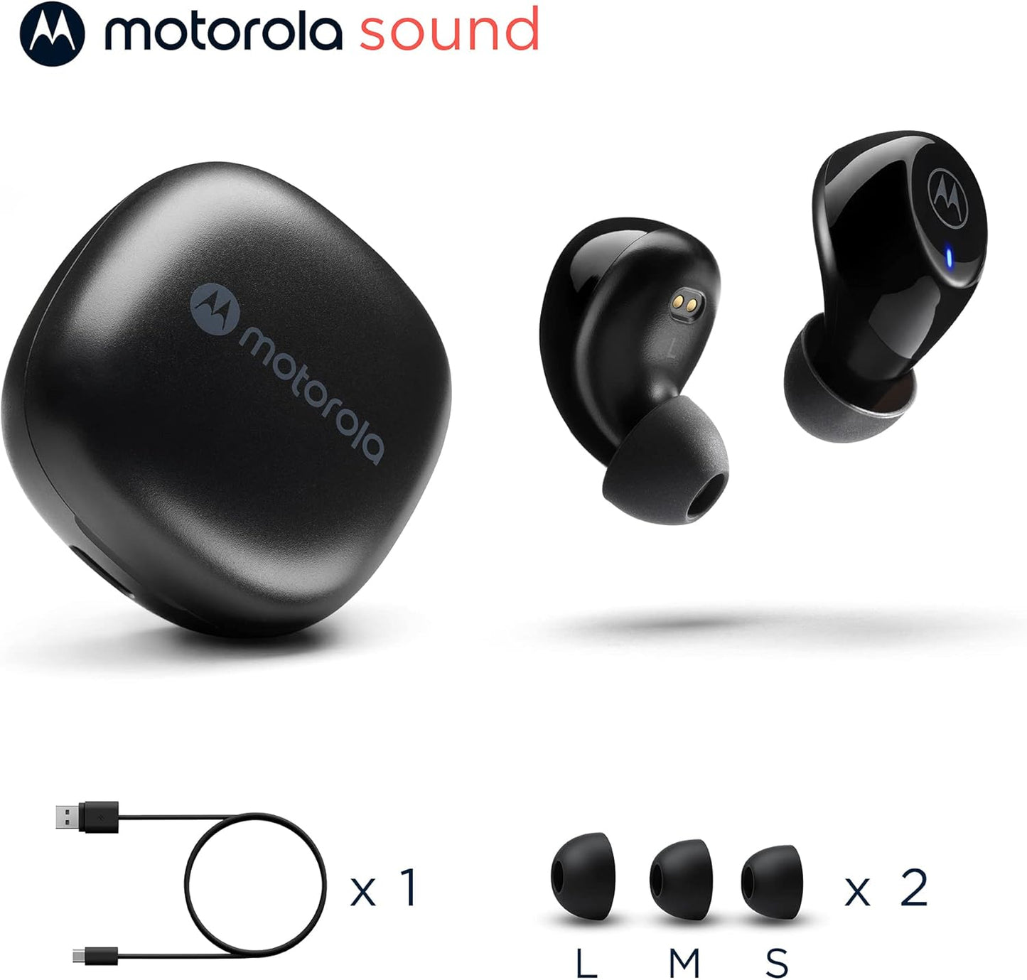 Audifonos Bluetooth Motorola Motobuds 105 Tws Negro – imagen 2