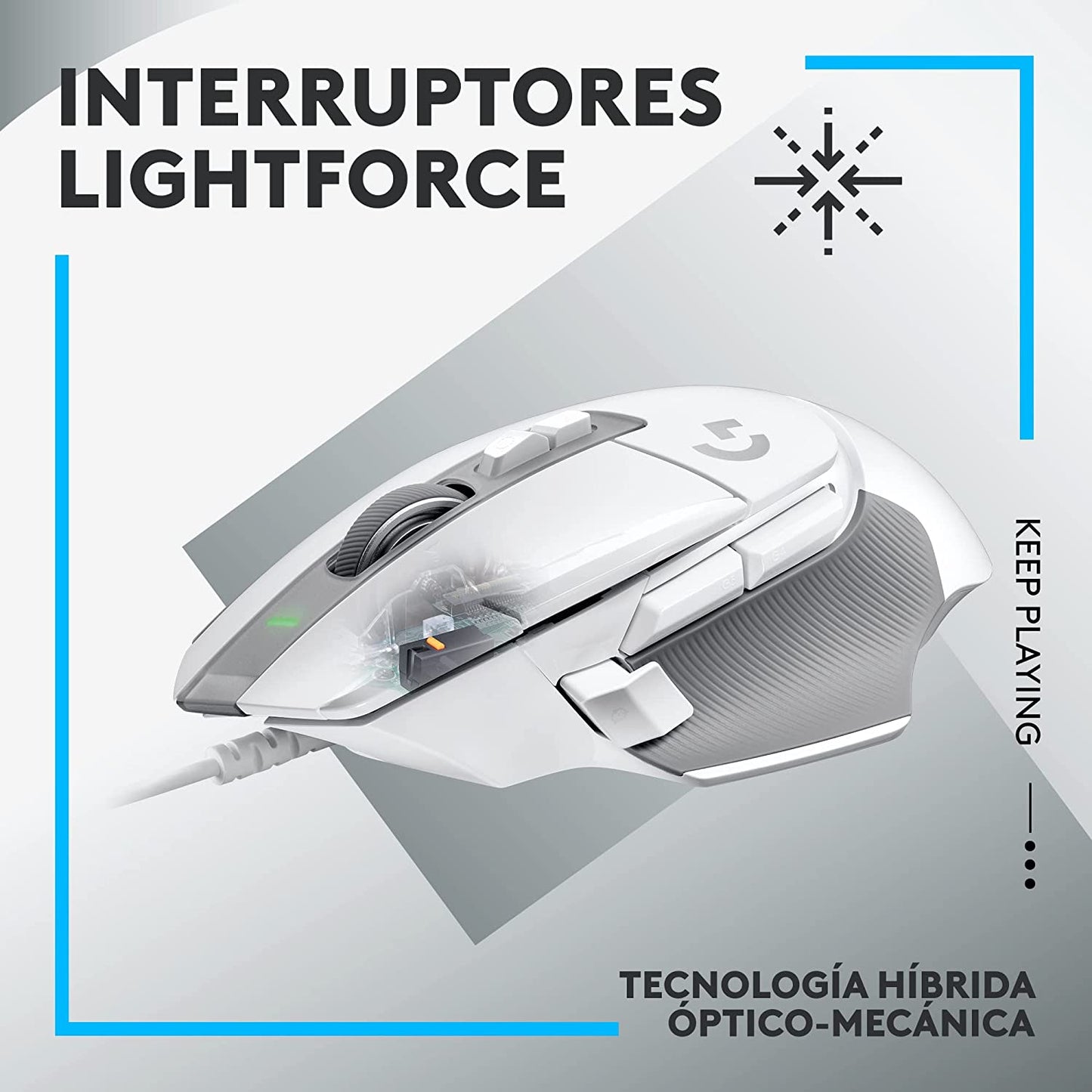 Mouse Gamer Logitech G502 X 25000dpi Blanco – imagen 3