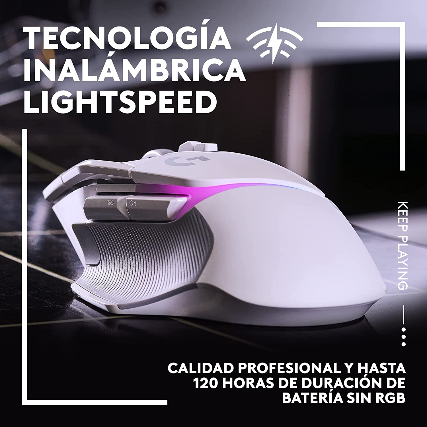 Mouse Gamer Inalambrico Logitech G502 x Plus Rgb 25000dpi Blanco – imagen 4