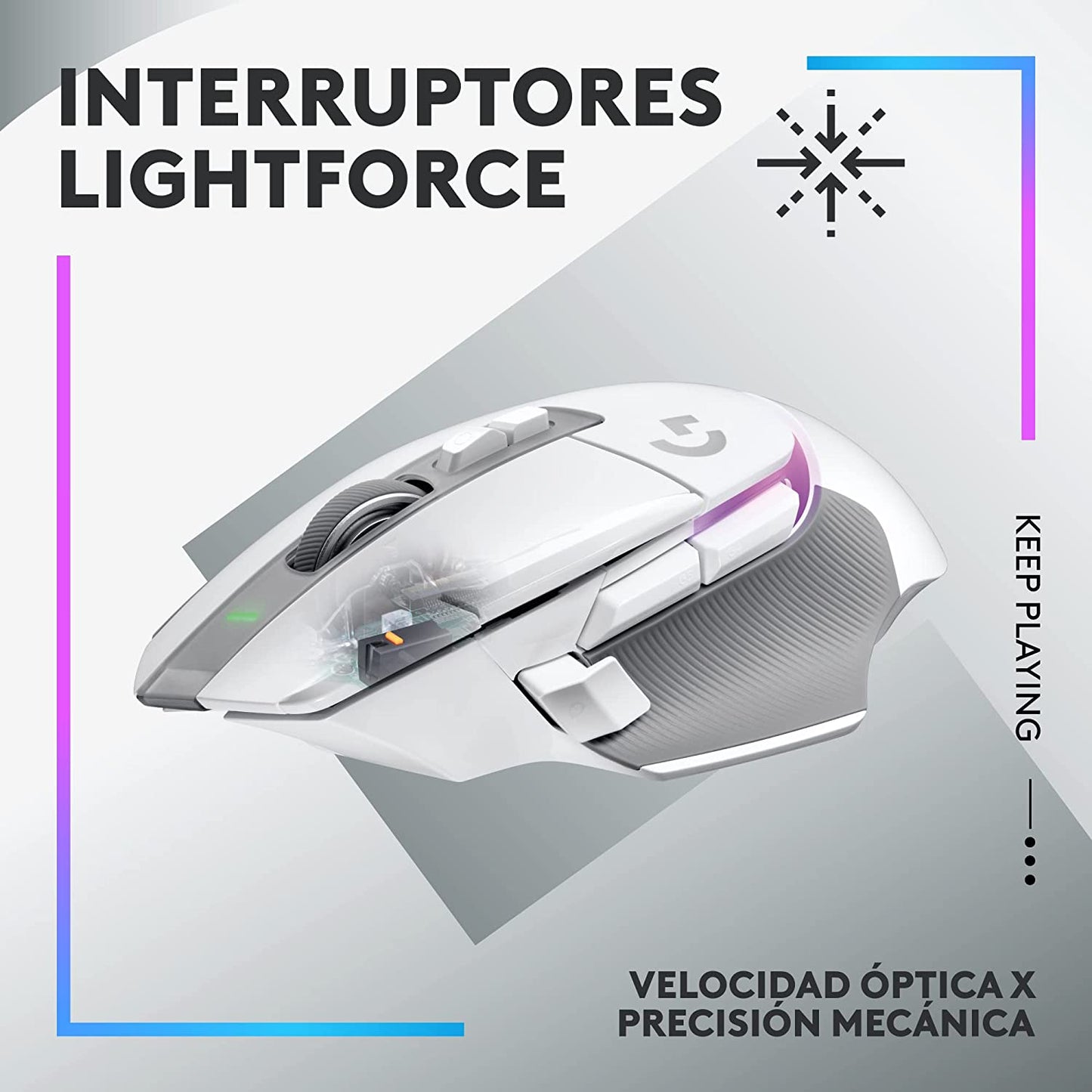 Mouse Gamer Inalambrico Logitech G502 x Plus Rgb 25000dpi Blanco – imagen 2