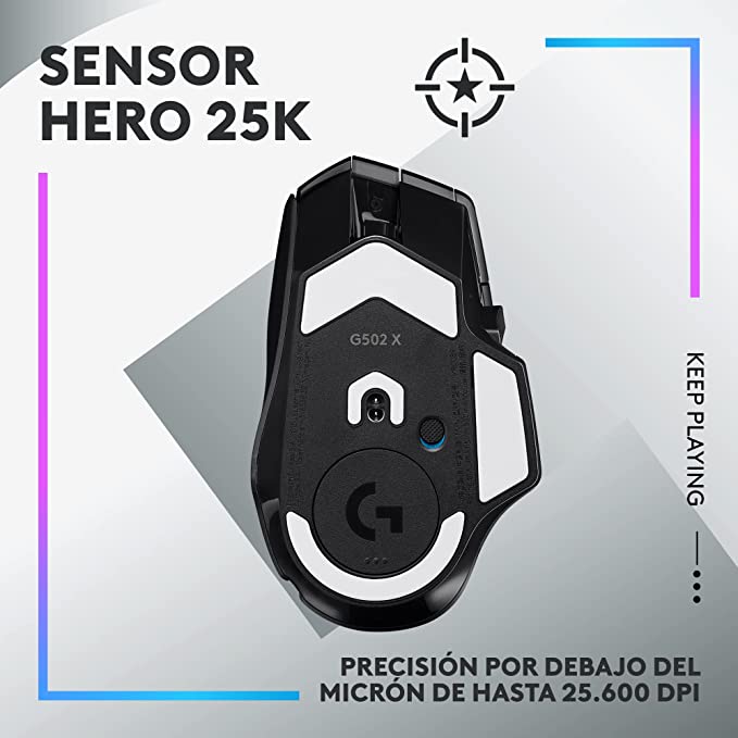 Mouse Gamer Inalambrico Logitech G502 x Plus Rgb 25000dpi Negro – imagen 3