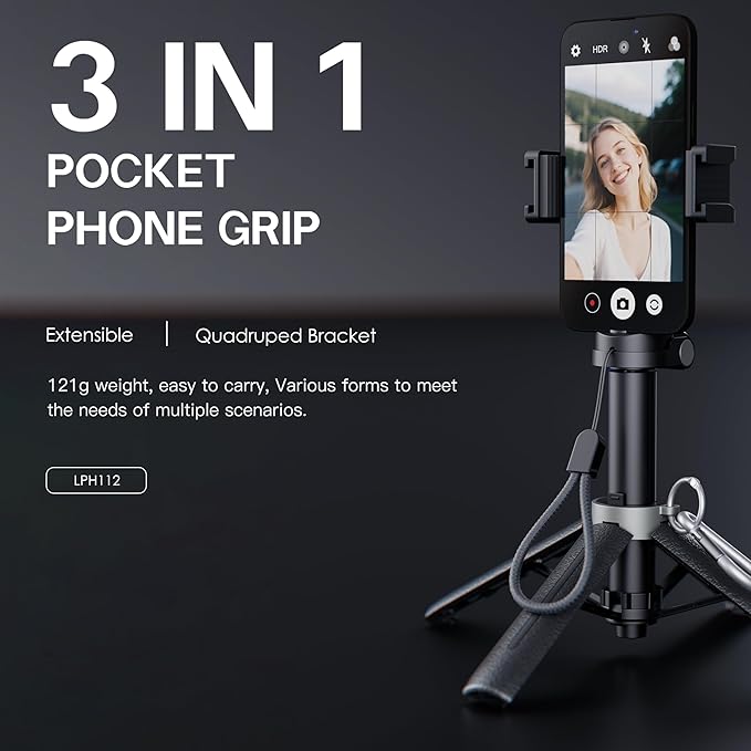 Soporte Palo Selfie Bluetooth Lenyes Lph122 Negro – imagen 2