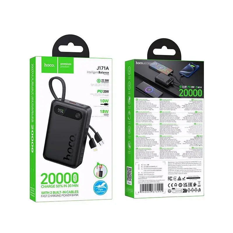 Powerbank Carga Rapida Hoco J171a 20000 Mah Negro – imagen 2
