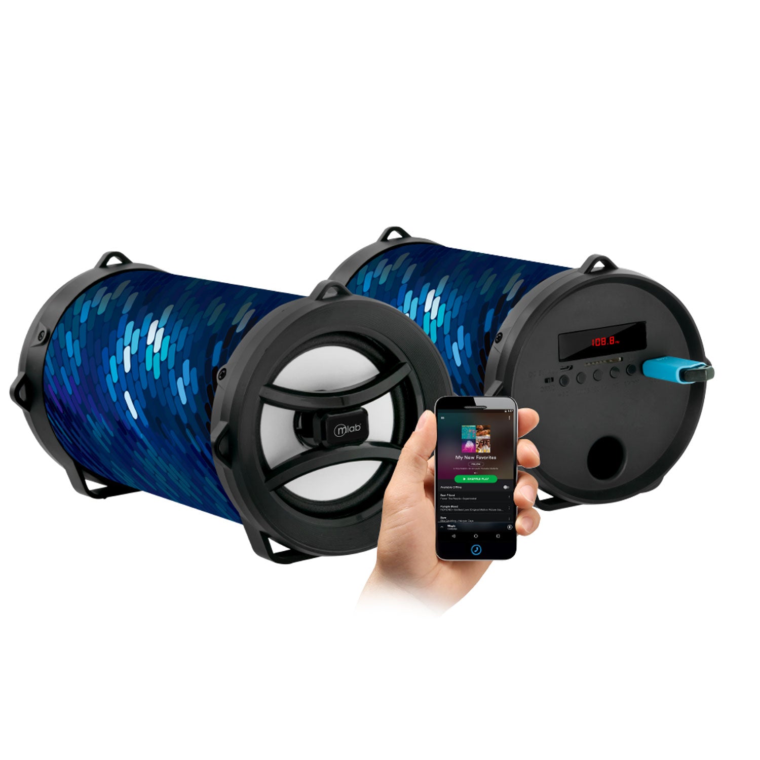 Parlante Bluetooth Microlab Zuka Wave Mod 7283 Azul – imagen 4