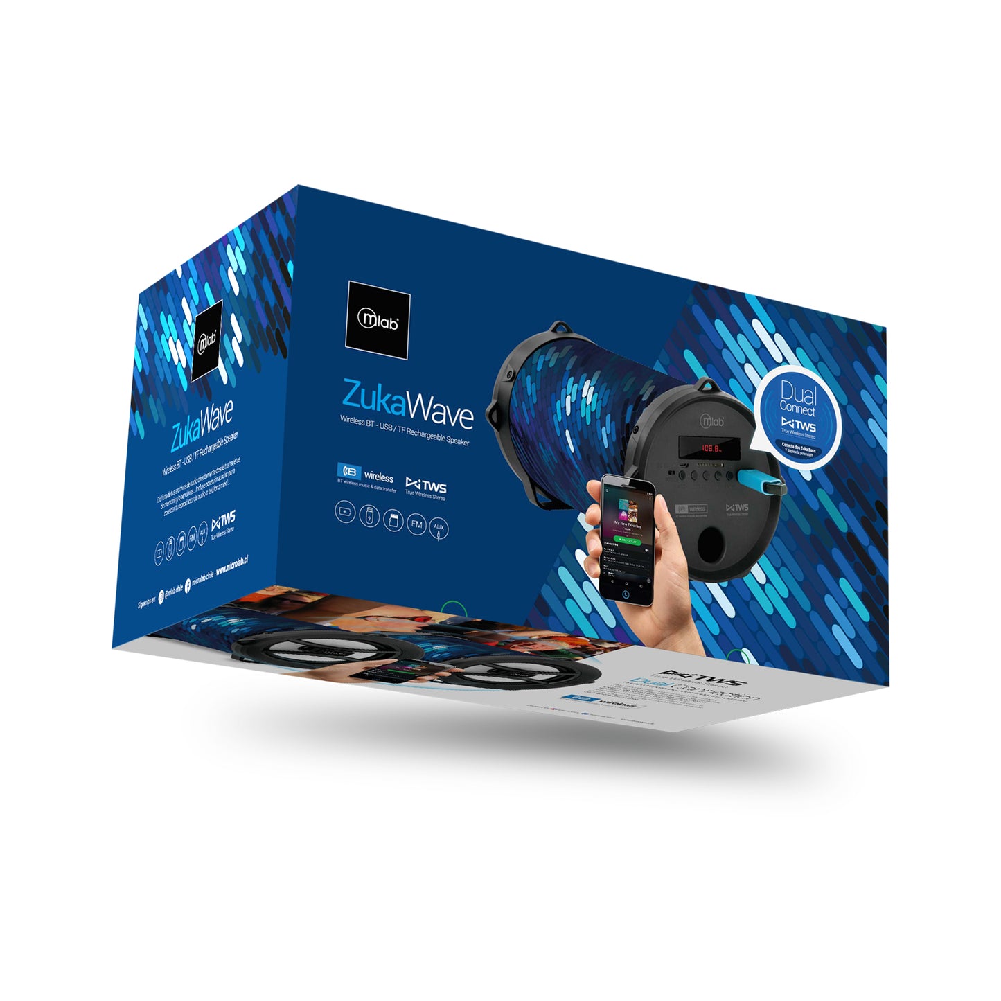 Parlante Bluetooth Microlab Zuka Wave Mod 7283 Azul – imagen 3