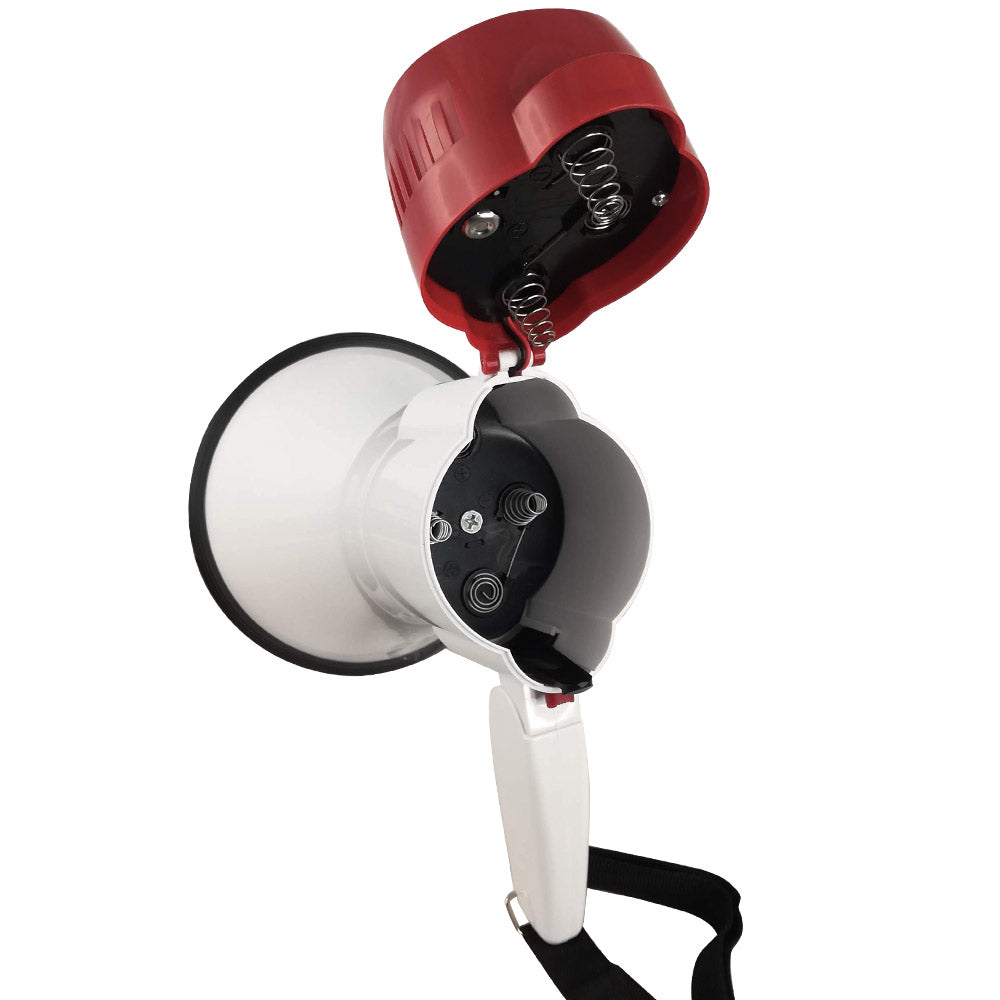 Megáfono Recargable 20w Sirena Graba Voz Recargable Blanco – imagen 3