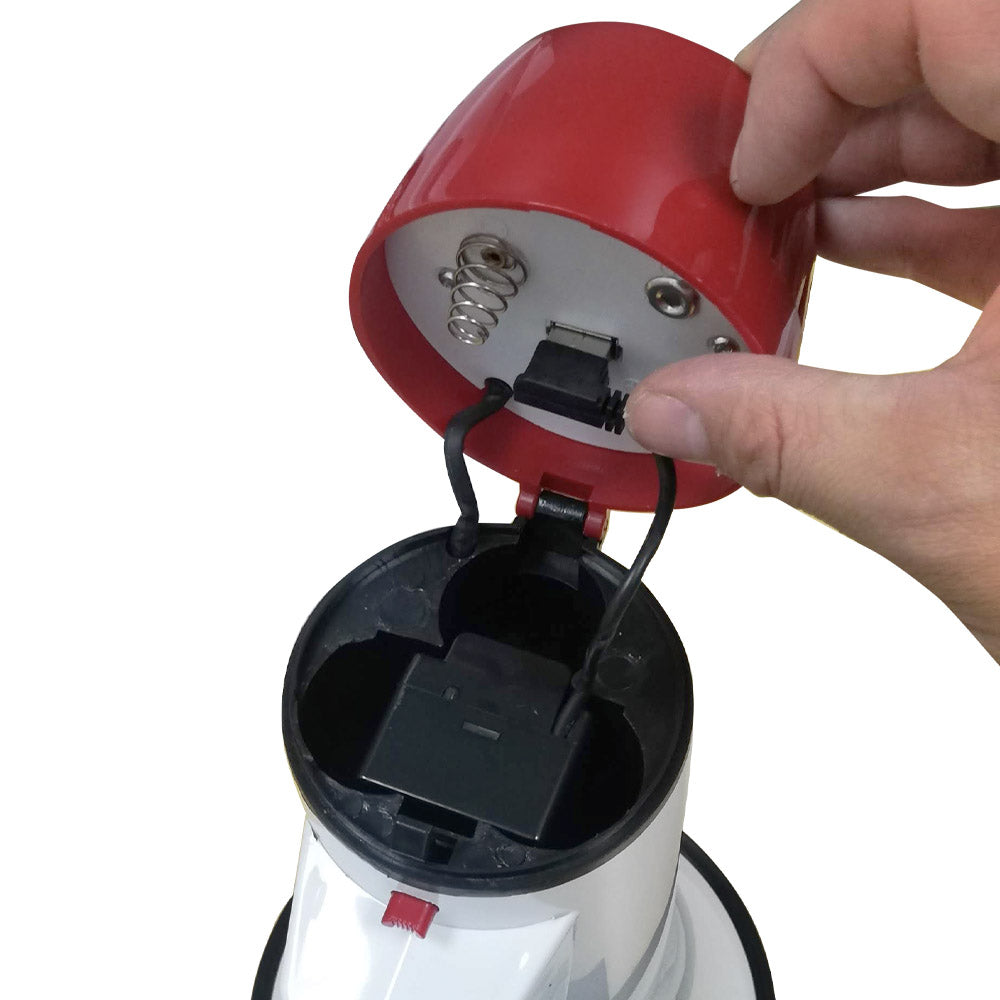 Megáfono Recargable 25w Sirena Graba Voz Recargable Blanco – imagen 5