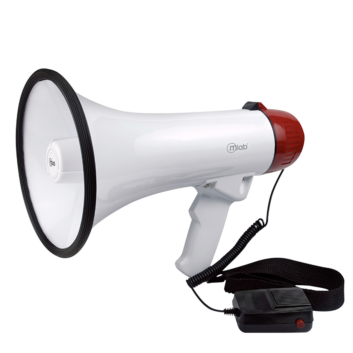 Megáfono Recargable 25w Sirena Graba Voz Recargable Blanco