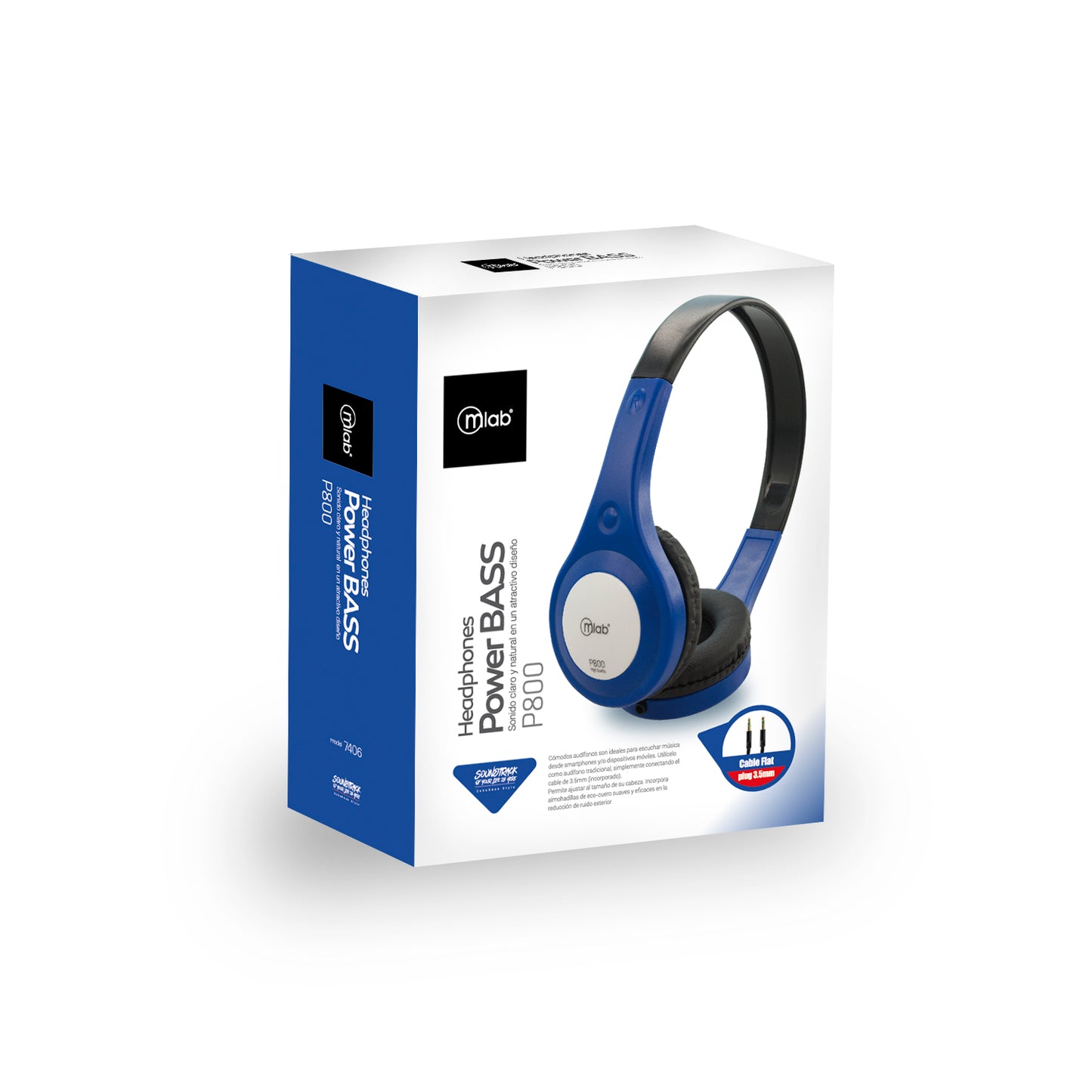 Audifonos Bluetooth Microlab Power Bass P800 Azul – imagen 2