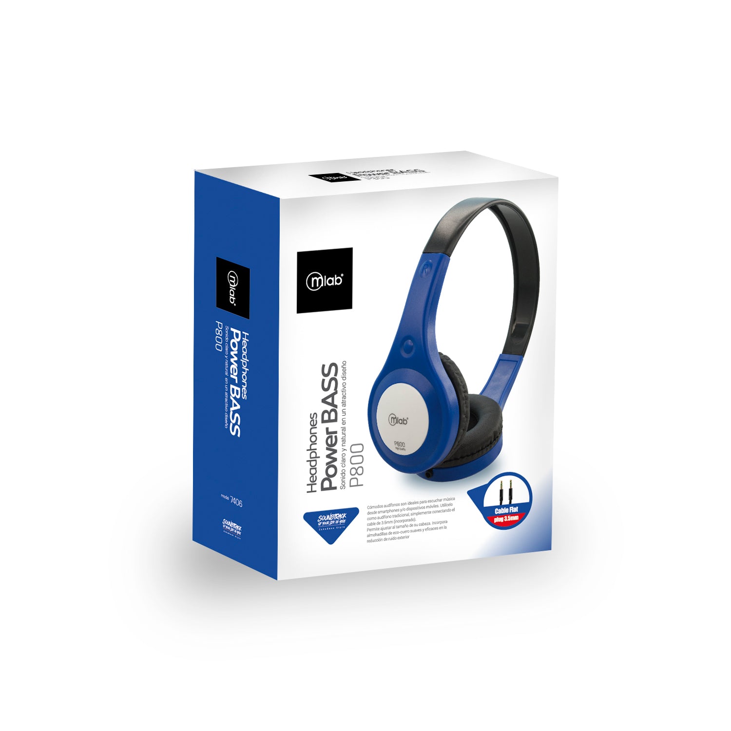 Audifonos Bluetooth Microlab Power Bass P800 Azul – imagen 2