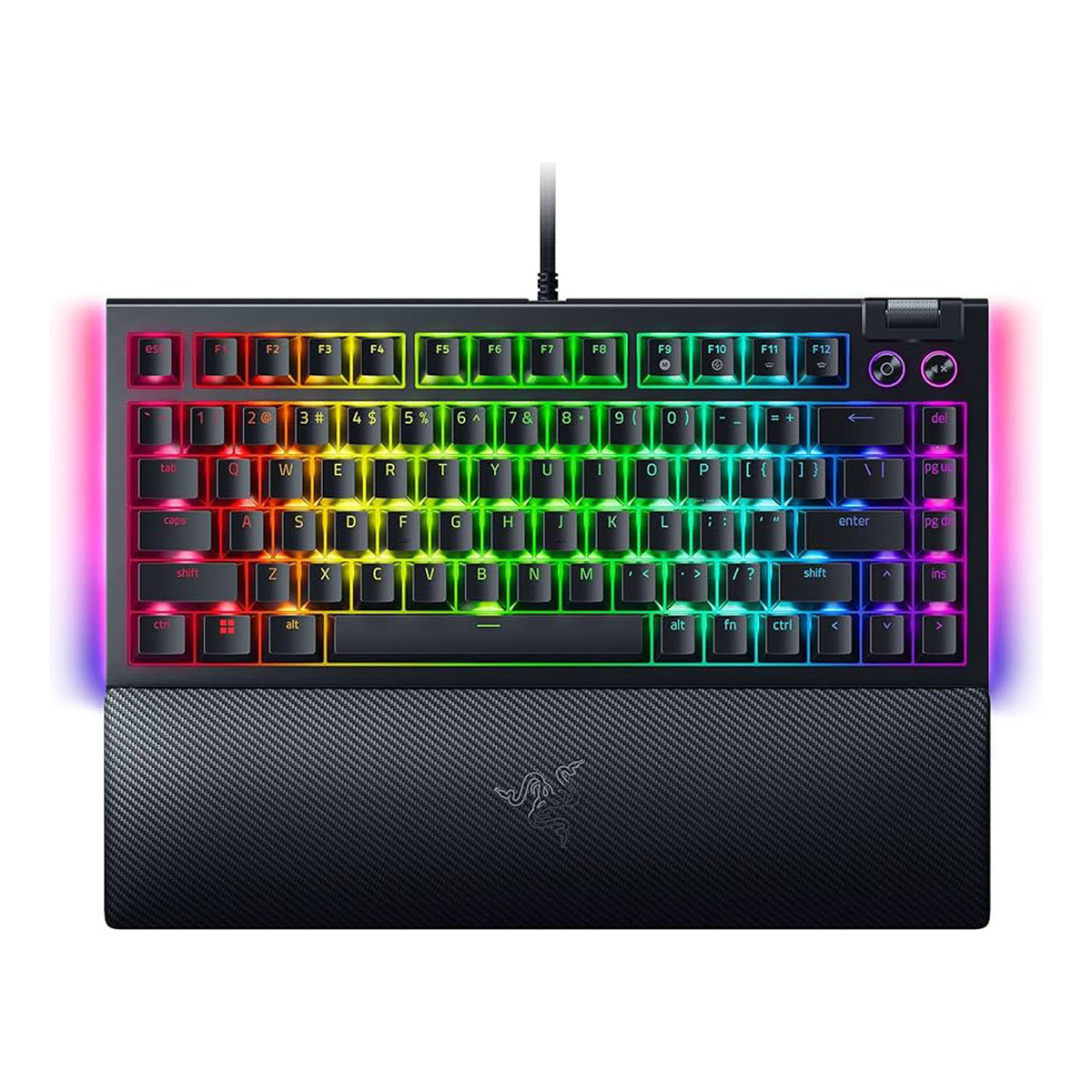 Teclado Gamer Razer Blackwidow V4 75% Switch Naranja Ingles Negro