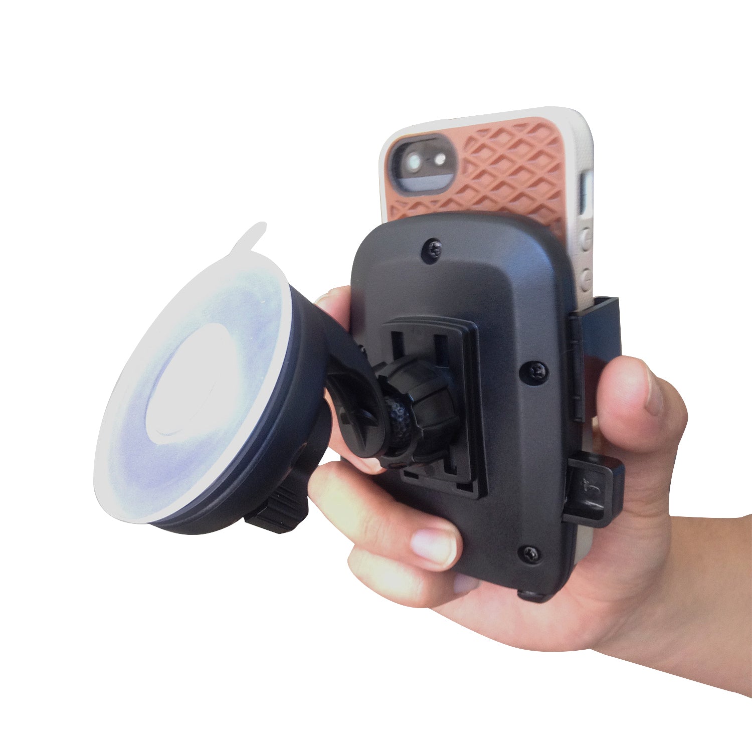 Soporte De Auto Smartphone Succion Microlab 7552 Negro – imagen 4