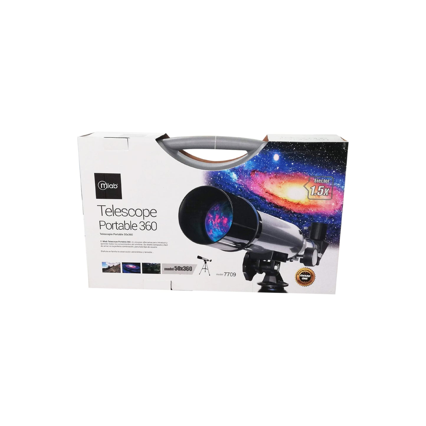 Telescopio Microlab Portable 50×360 Modelo 7709 Gris – imagen 3