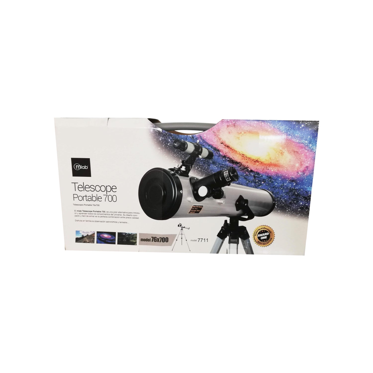 Telescopio Microlab Portable 76×700 Modelo 7711 Gris – imagen 3