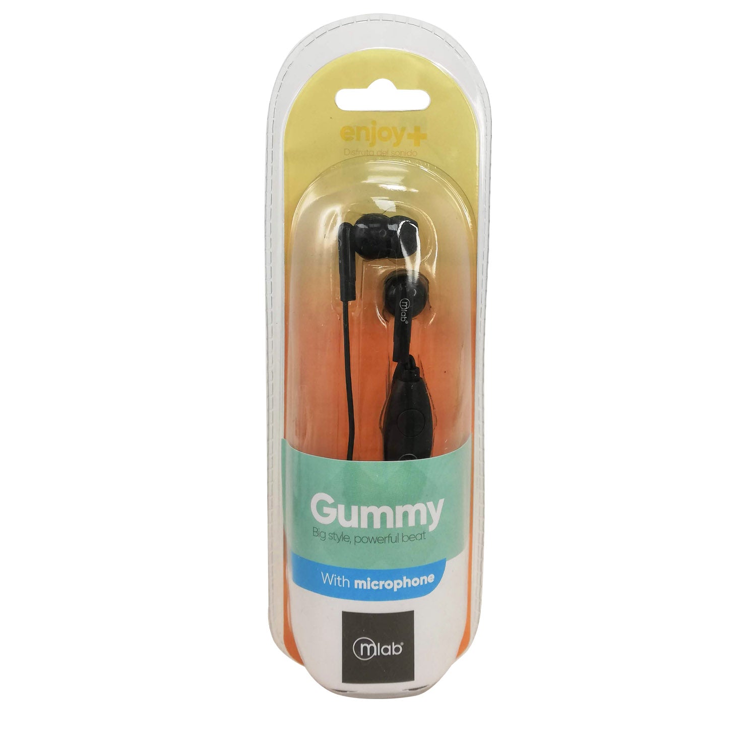 Audifonos In Ear Twins Microlab Gummy Negro – imagen 2