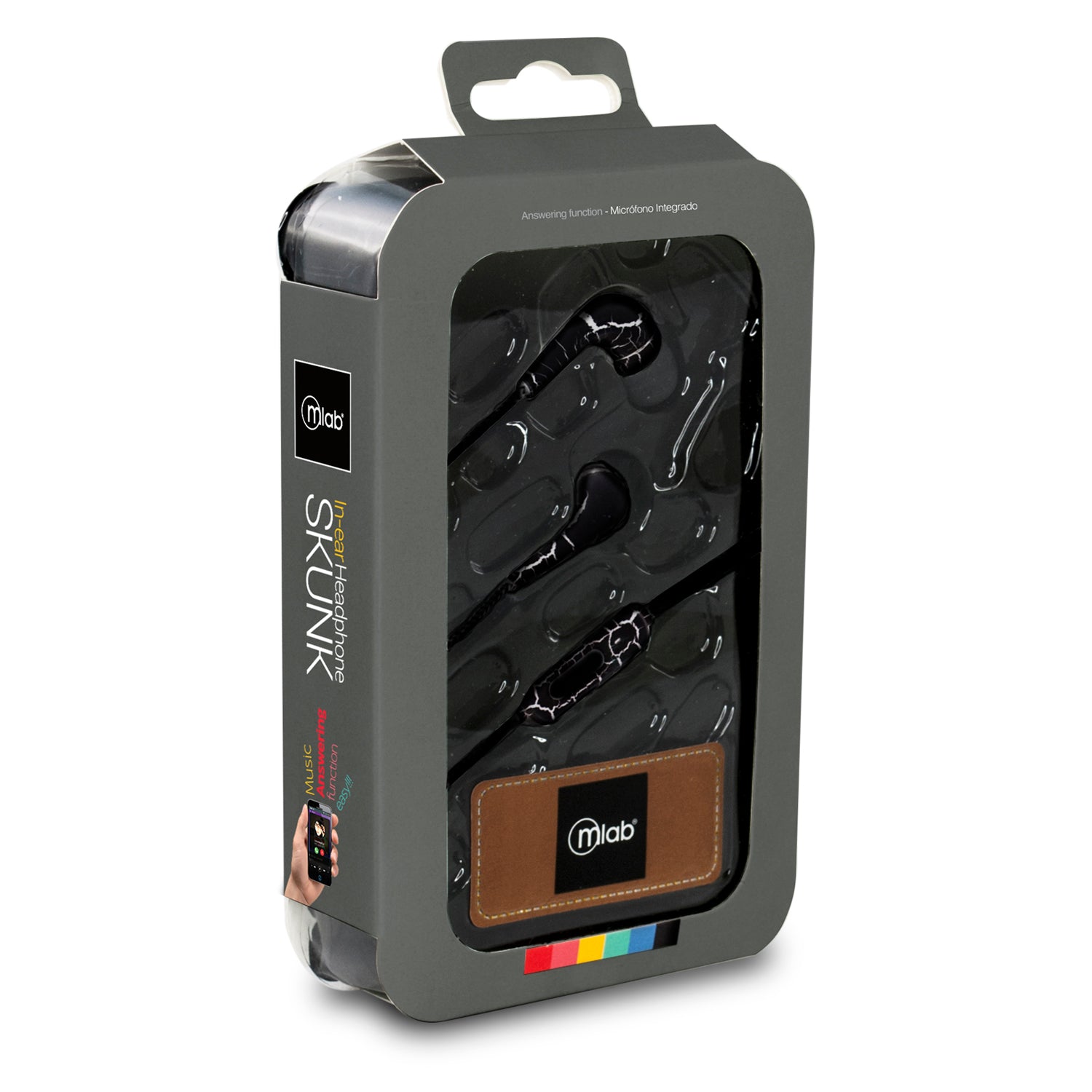 Audifonos In Ear Earphones Microlab Skunk Negro – imagen 2