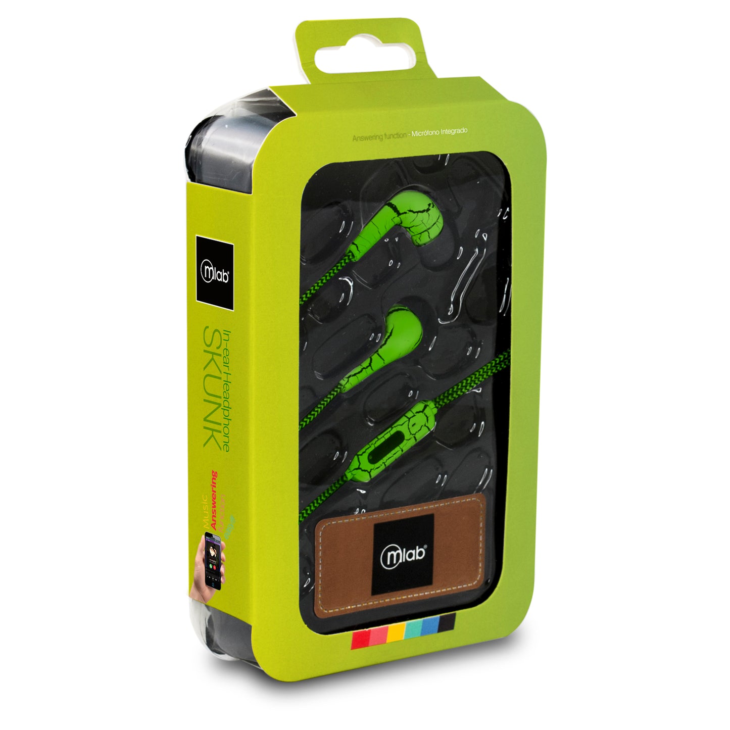 Audifonos In Ear Earphones Microlab Skunk Verde – imagen 2