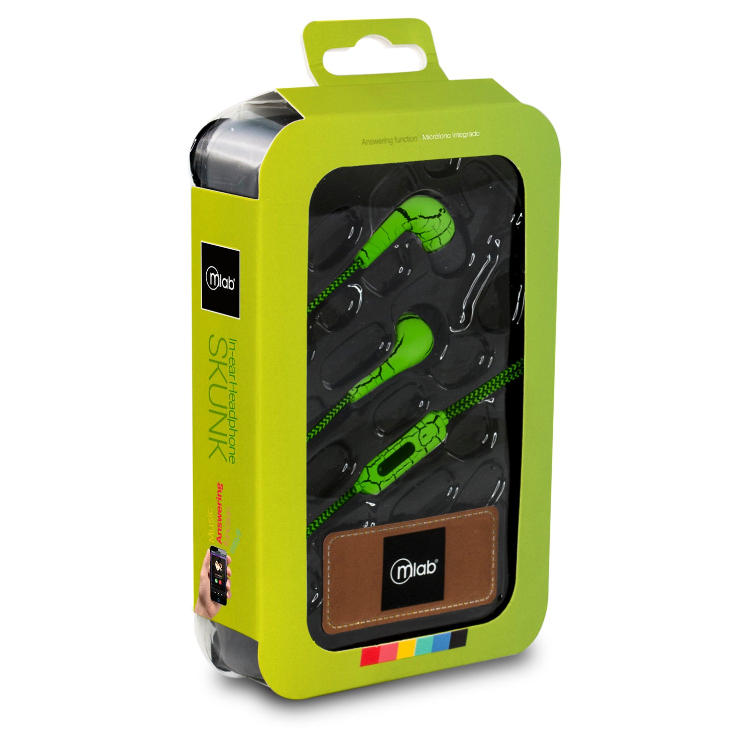 Audifonos In Ear Earphones Microlab Skunk Verde – imagen 2