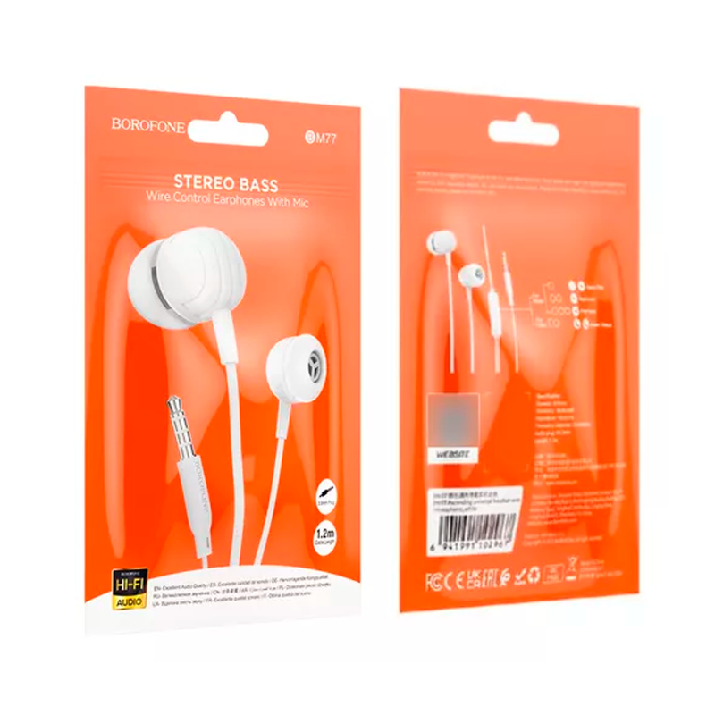 Audífonos In Ear Borofone Bm77 3.5mm Ascending Blanco – imagen 3