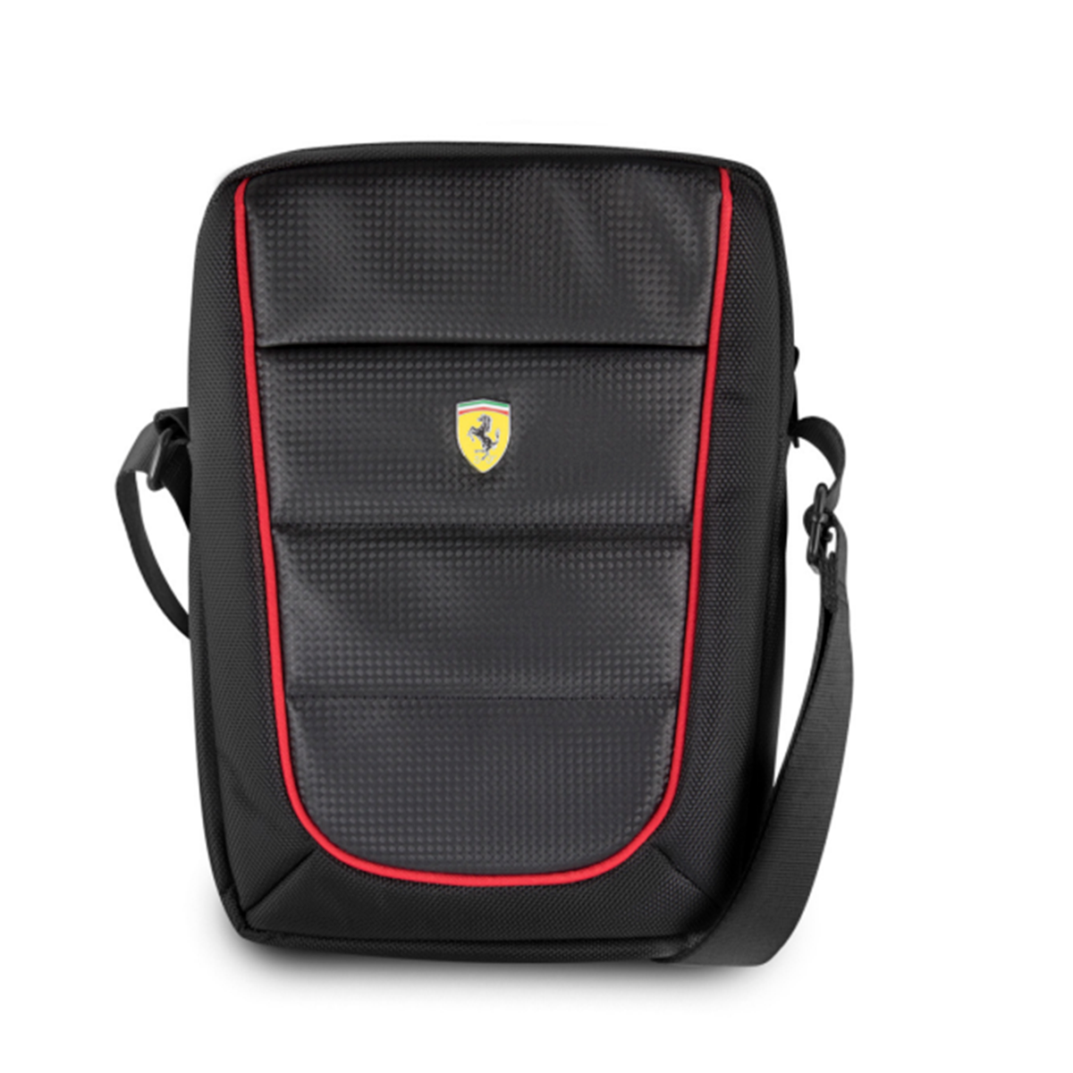 Bolso Ferrari Tablet 10'' Black And Red Piping Original