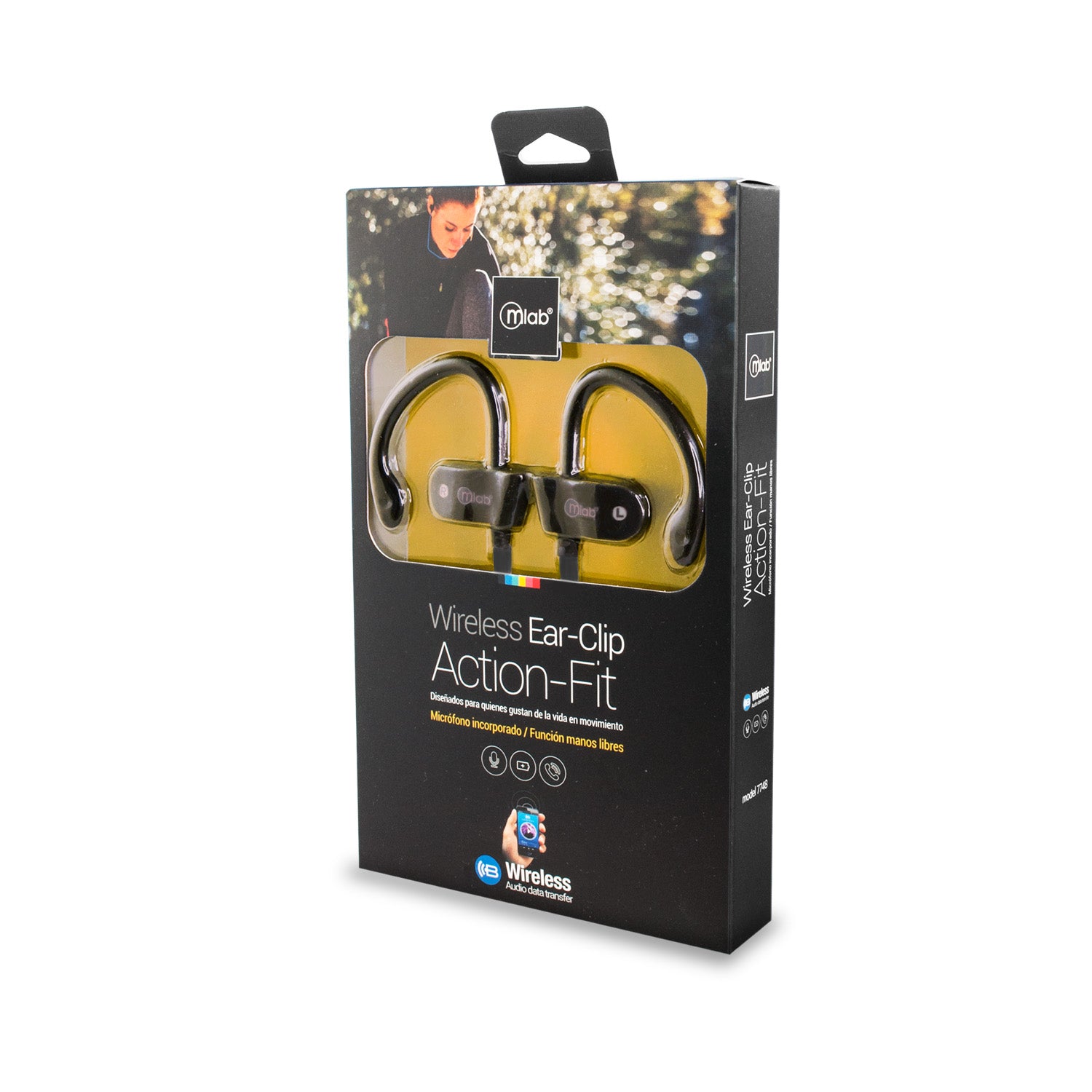 Audifonos Bluetooth Microlab Clip Action Fit Mod 7745 Negro – imagen 2