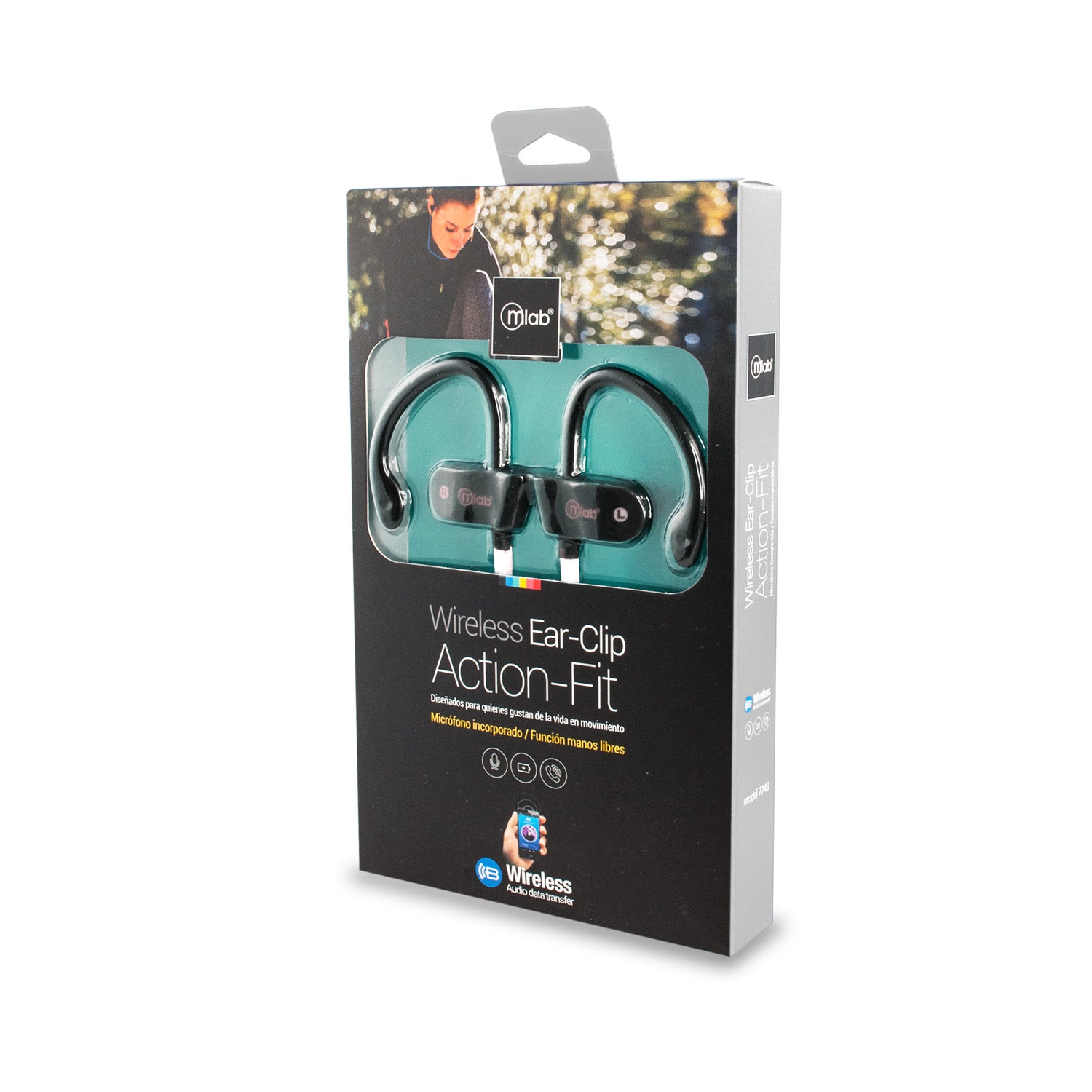 Audifonos Bluetooth Microlab Clip Action Fit Mod 7746 Blanco – imagen 2