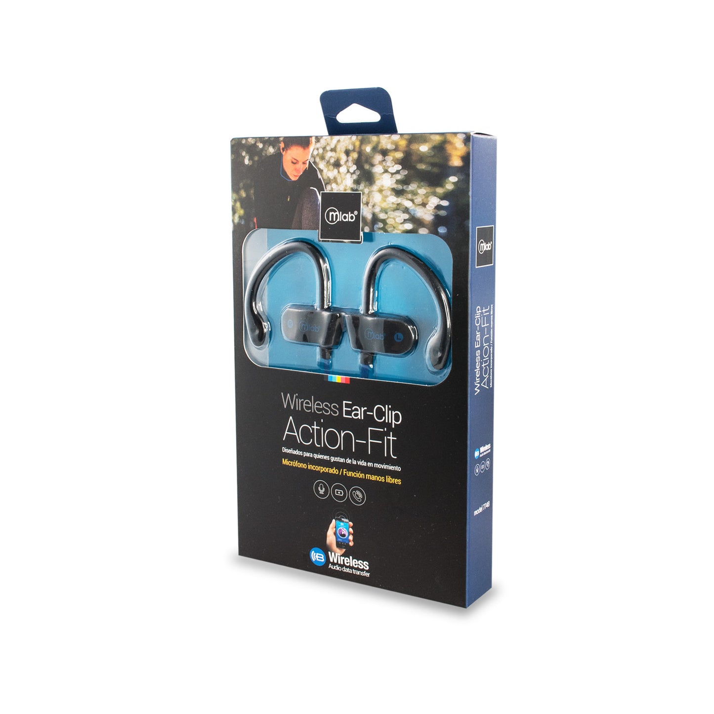Audifonos Bluetooth Microlab Clip Action Fit Mod 7748 Azul – imagen 2