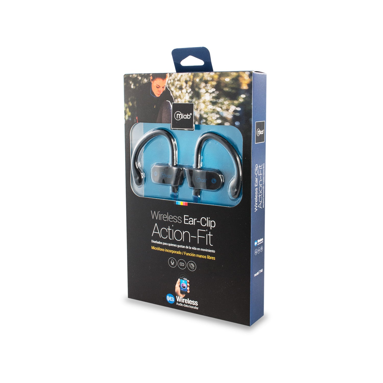 Audifonos Bluetooth Microlab Clip Action Fit Mod 7748 Azul – imagen 2