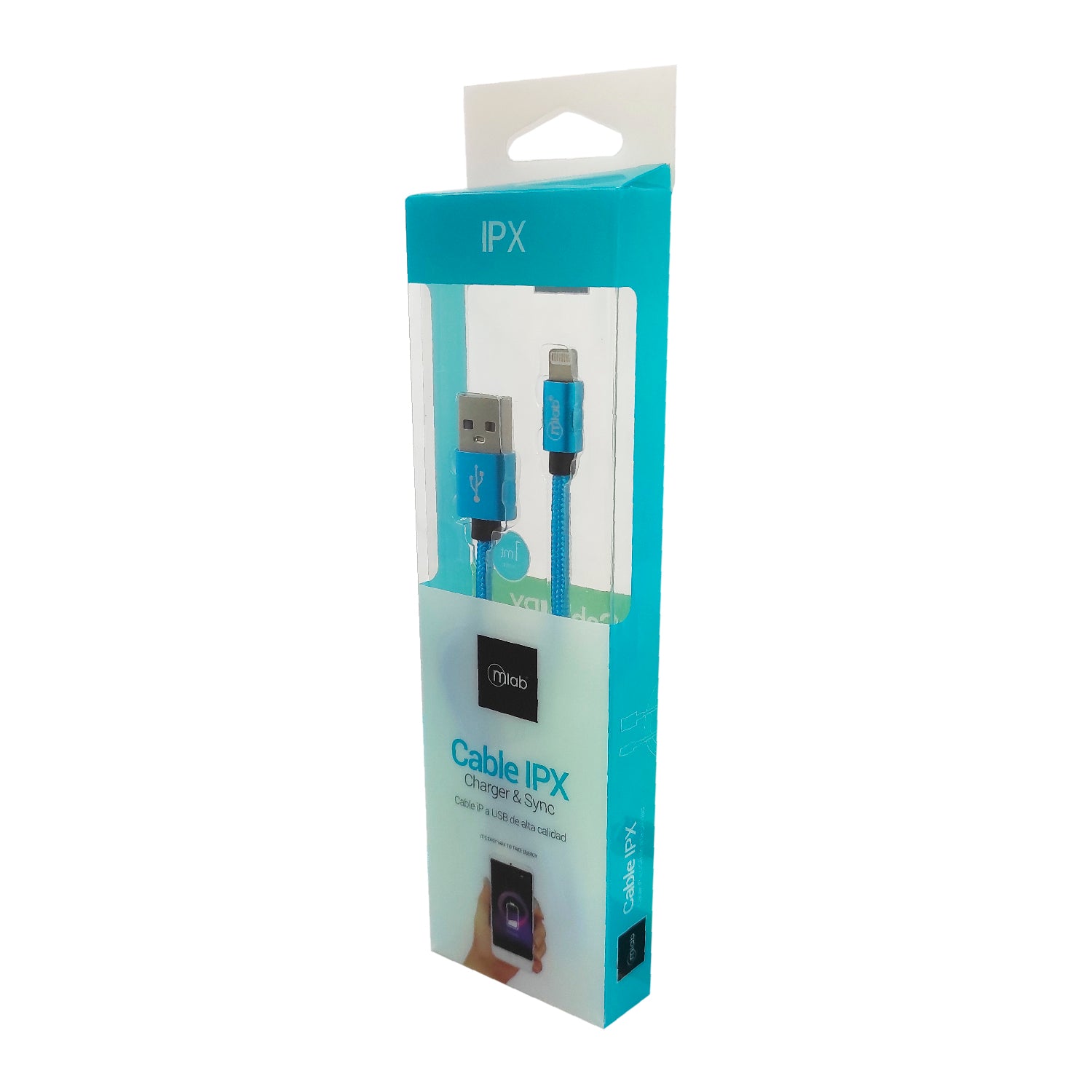 Cable Usb Lightning Microlab Azul – imagen 2
