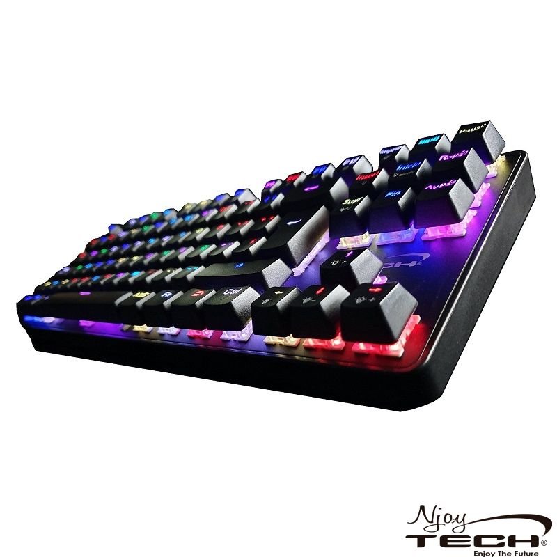 Teclado Gamer Mecanico Ghost Knight 3 Njoytech Switch Blue Rgb – imagen 3